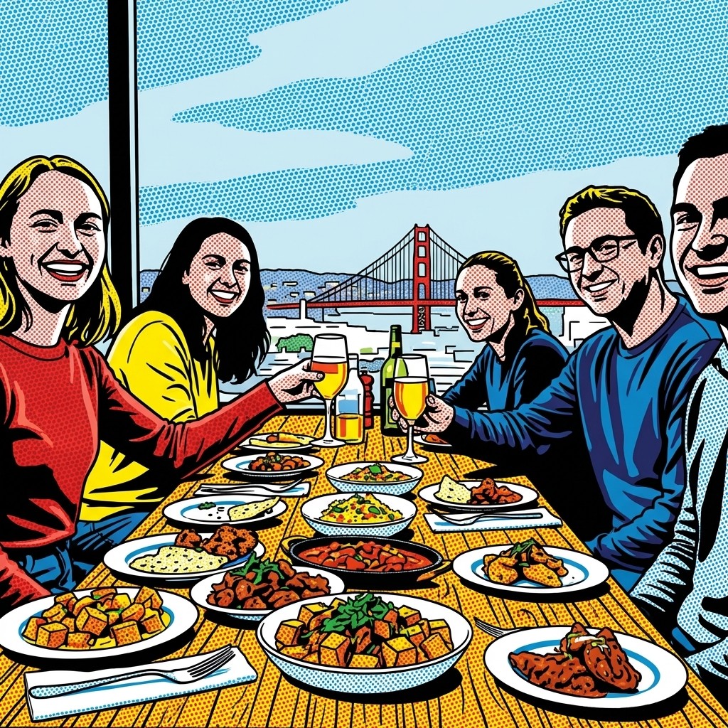 Bay Area food cover image for Bay Area Foodies on Tribe Chat, a community for food lovers sharing restaurant recommendations, café finds, and local dining culture.