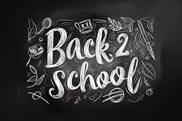 Back to school hand drawn doodle background, chalkboard education design