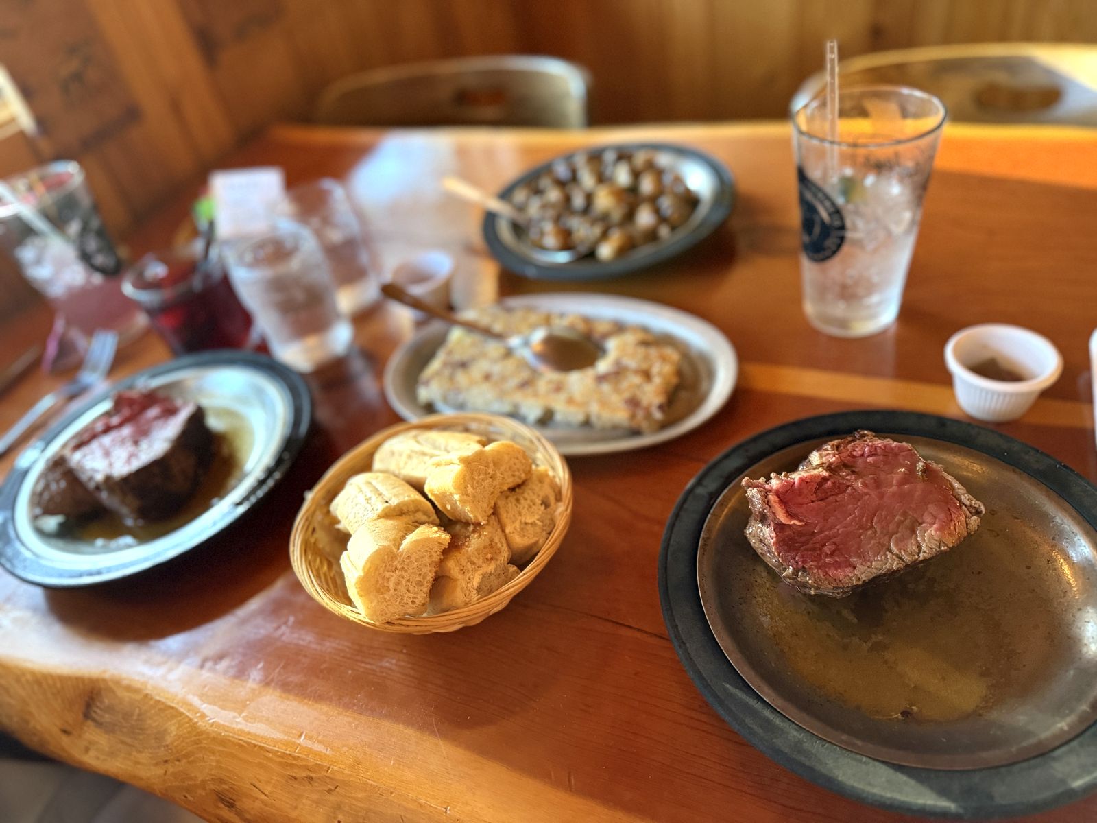 Dinner at Lindey's Prime Steak House in Seeley Lake, Montana