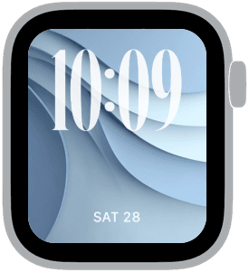 blue stillness Apple Watch face preview 5 featuring abstract, gradient, and modern.