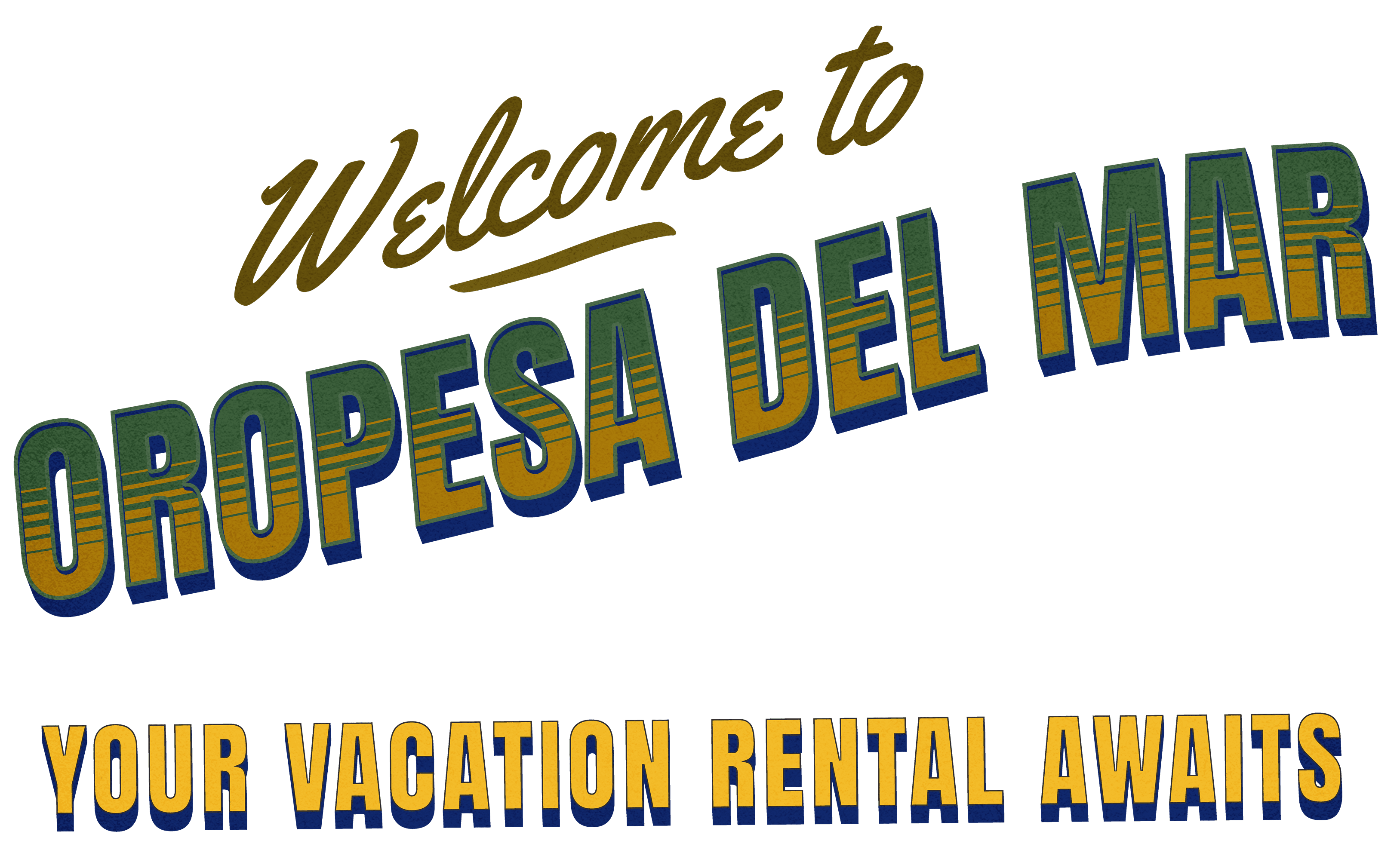 Vintage Text saying Welcome to Oropesa del Mar