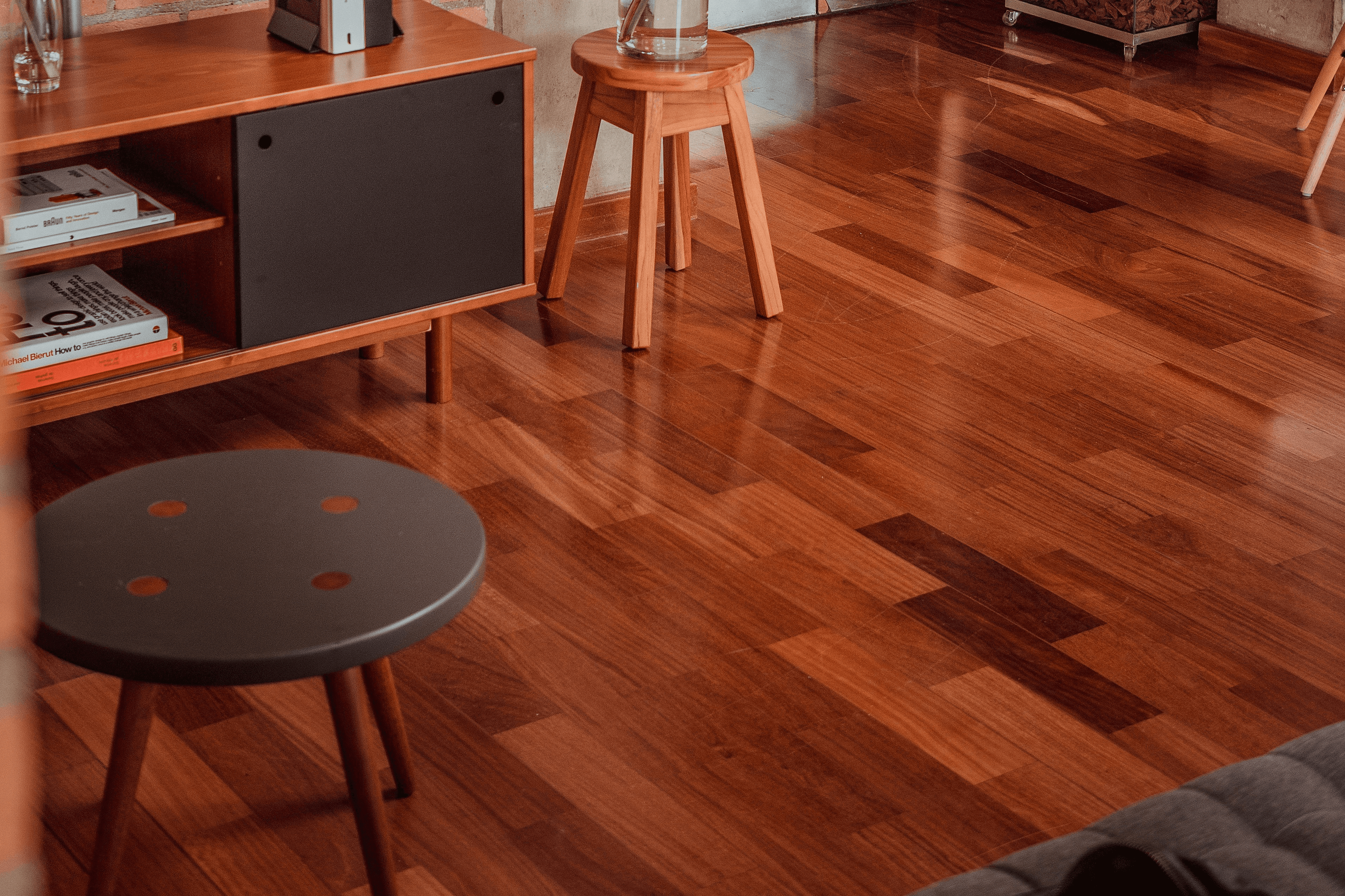 flat screen TV near green leafed plant