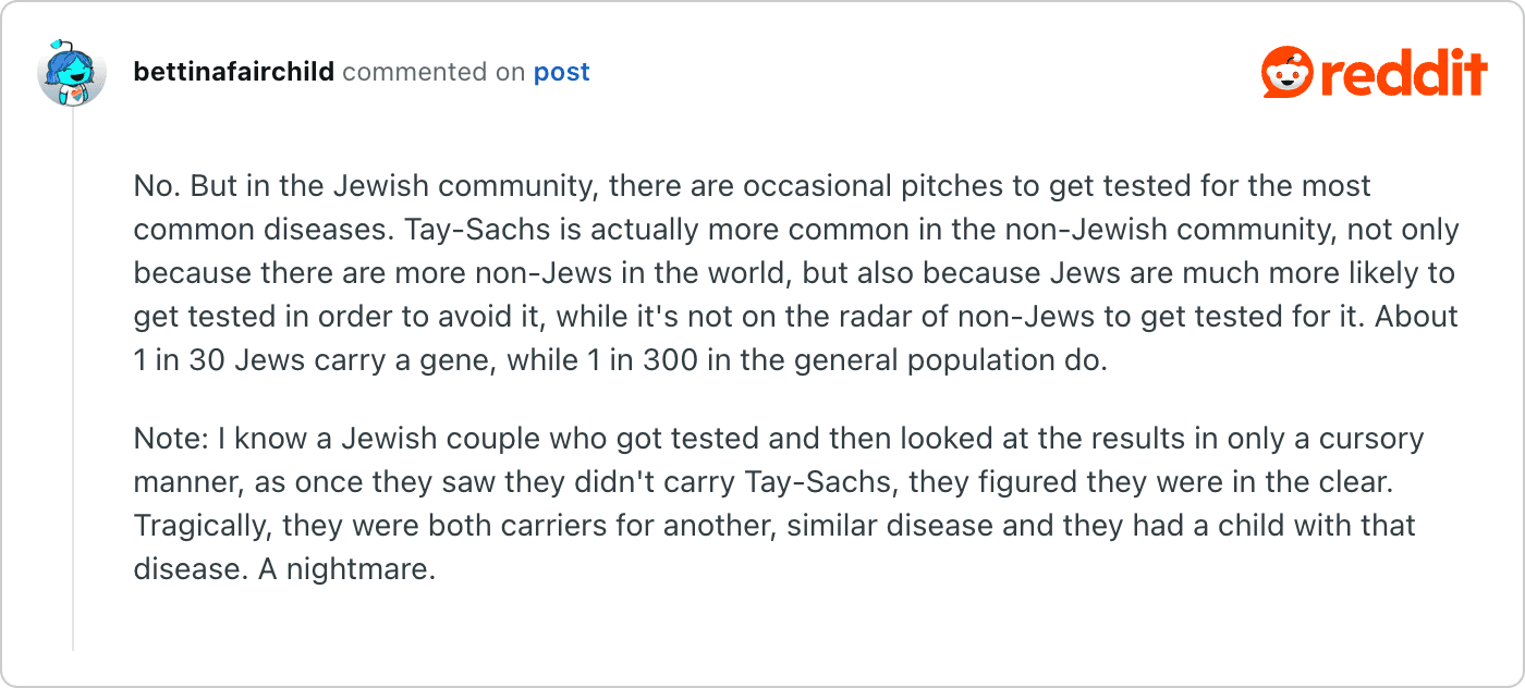 Post on Reddit