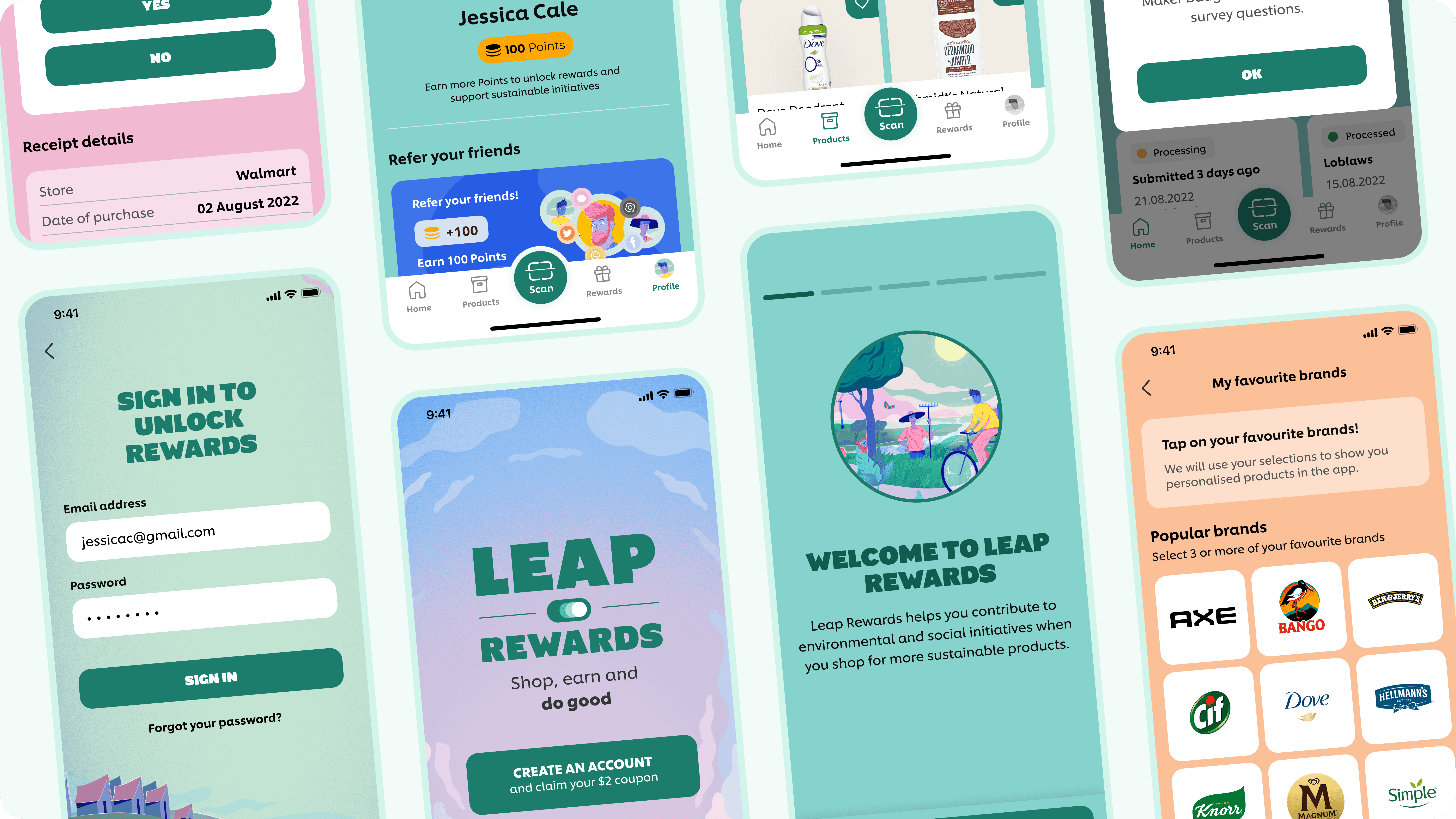 Leap rewards overview collage image