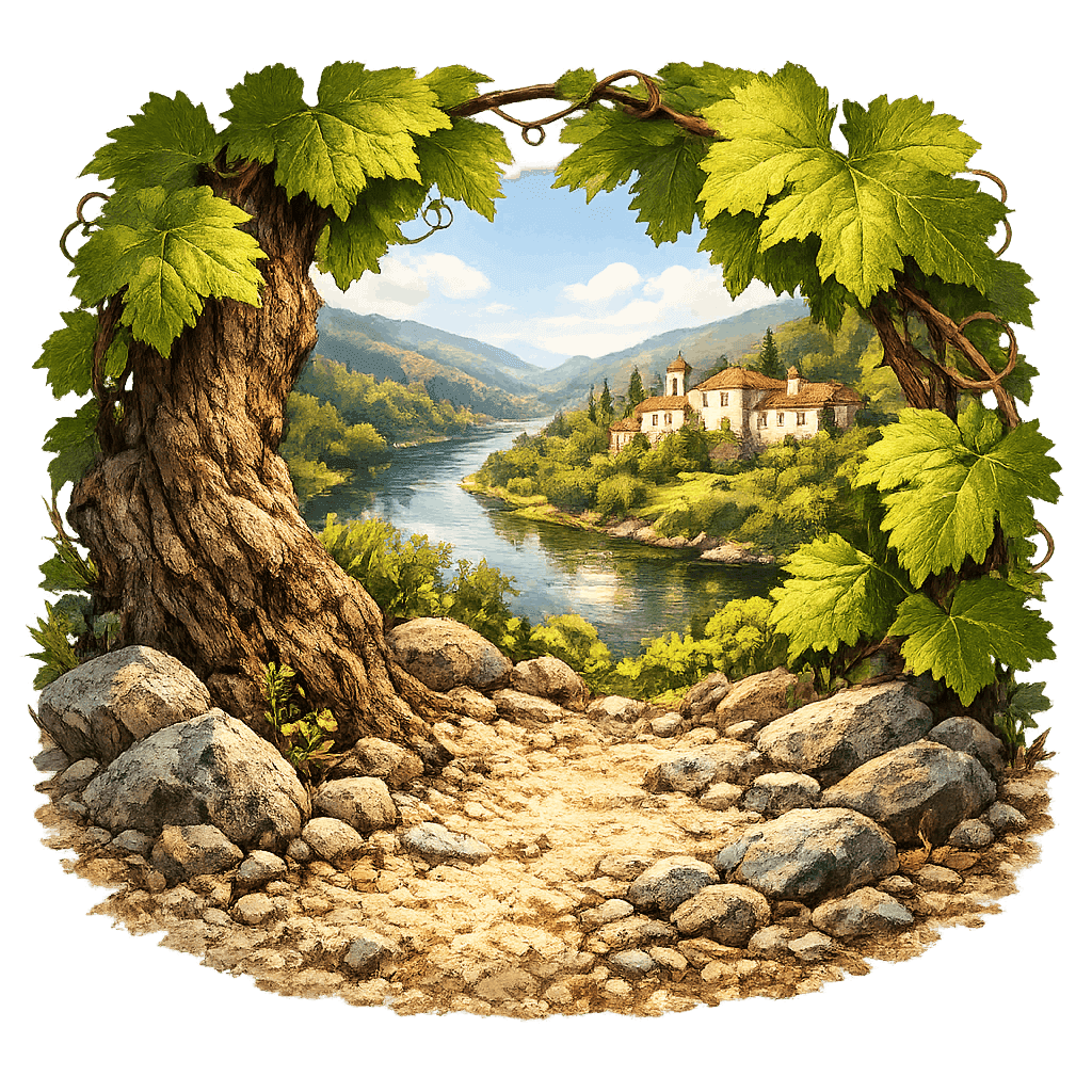 Detailed graphic of the Cávado wine region.