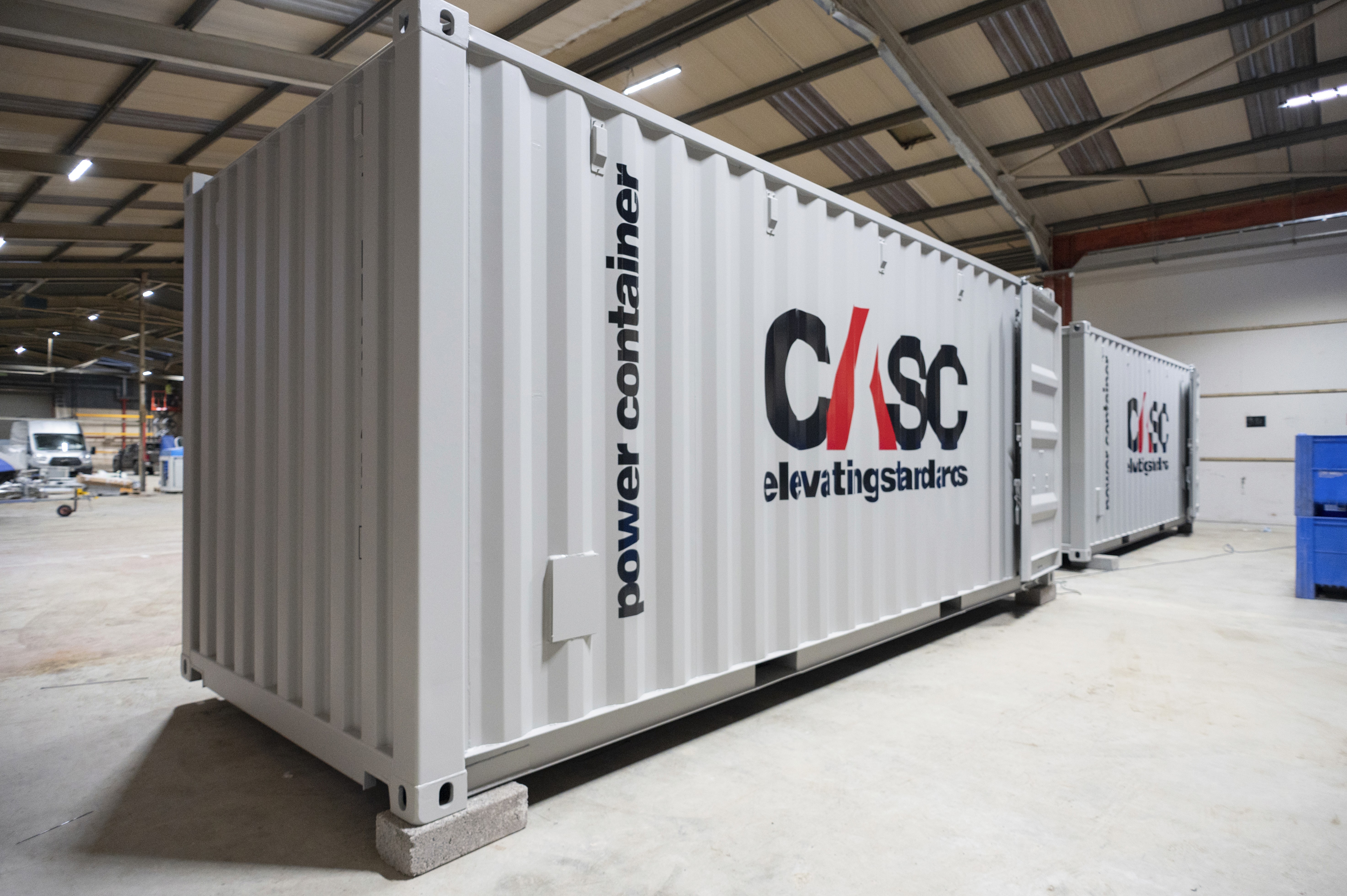 Branded CASC grey power container