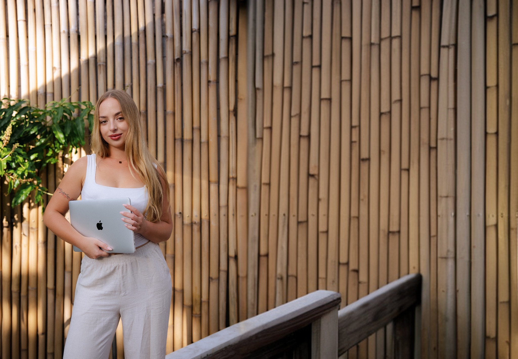 A kid practicing surfing