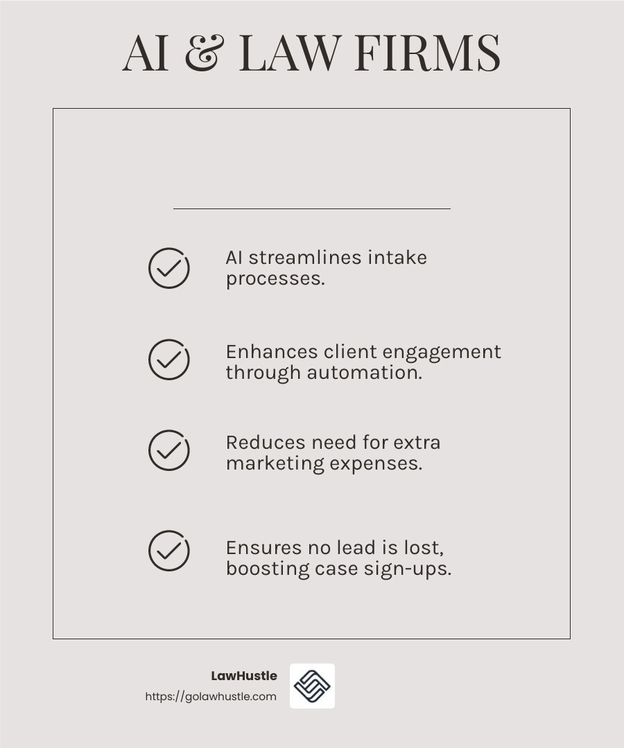 AI-powered solutions drive better client engagement - virtual intake specialist infographic checklist-light-beige