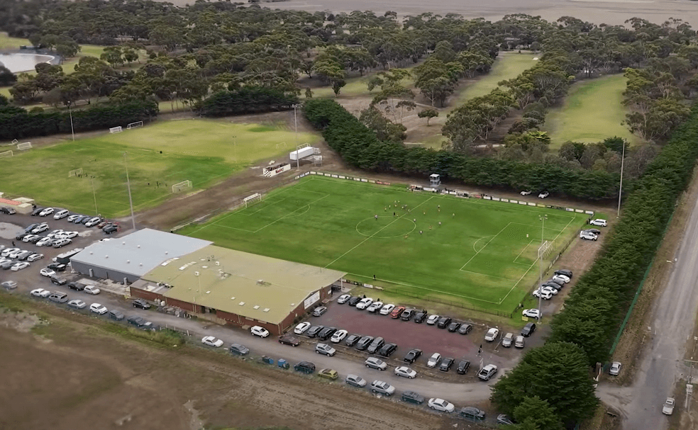An overhead photo of North Geelong Warrior's home ground, Elcho Park.