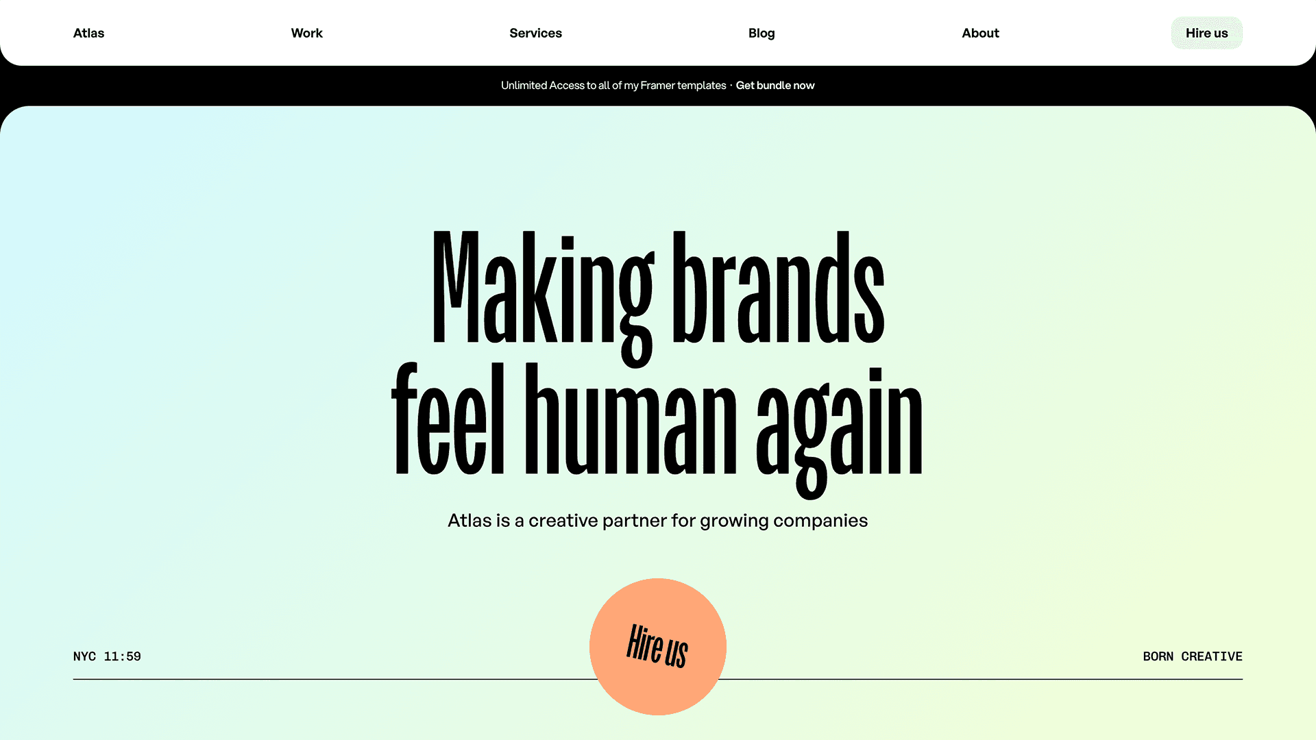 Atlas Studio Framer template