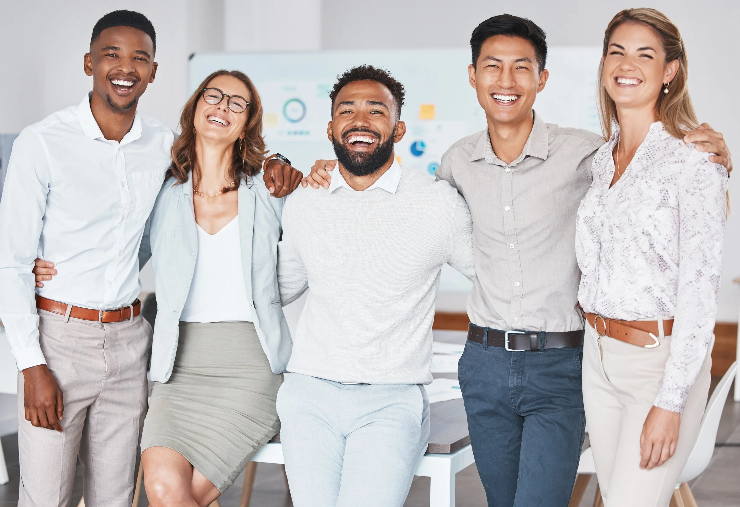 Group of Smiley Employees