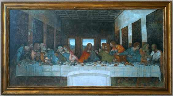 Ultima Cena di Leonardo da Vinci, riproduzione dipinta a mano ad olio su tela, copia d'autore di qualità museale - Atelier della Copia d'Autore