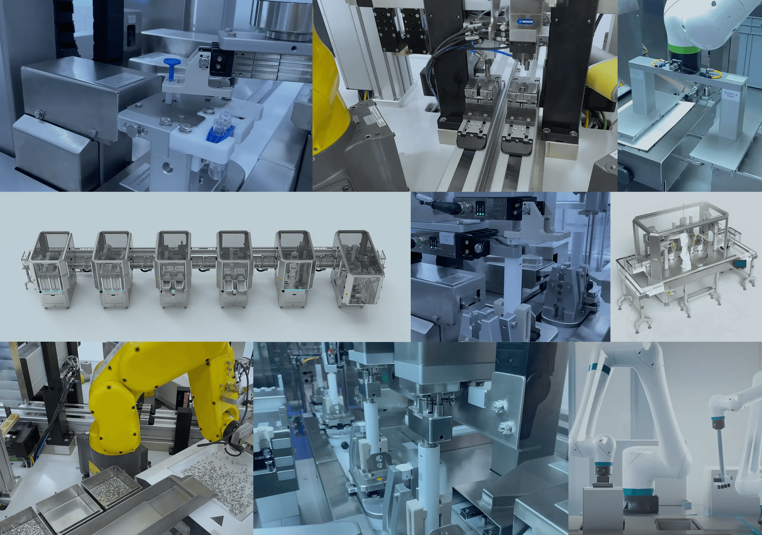 Divers Solutions from ESSERT Robotics placed in a Grid