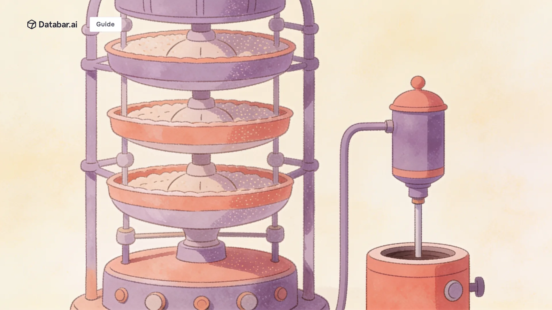 Illustration of an elaborate many-staged apparatus beside a compact one doing the same job in one step — Clay Lead Enrichment 2026: How It Works and What's Better