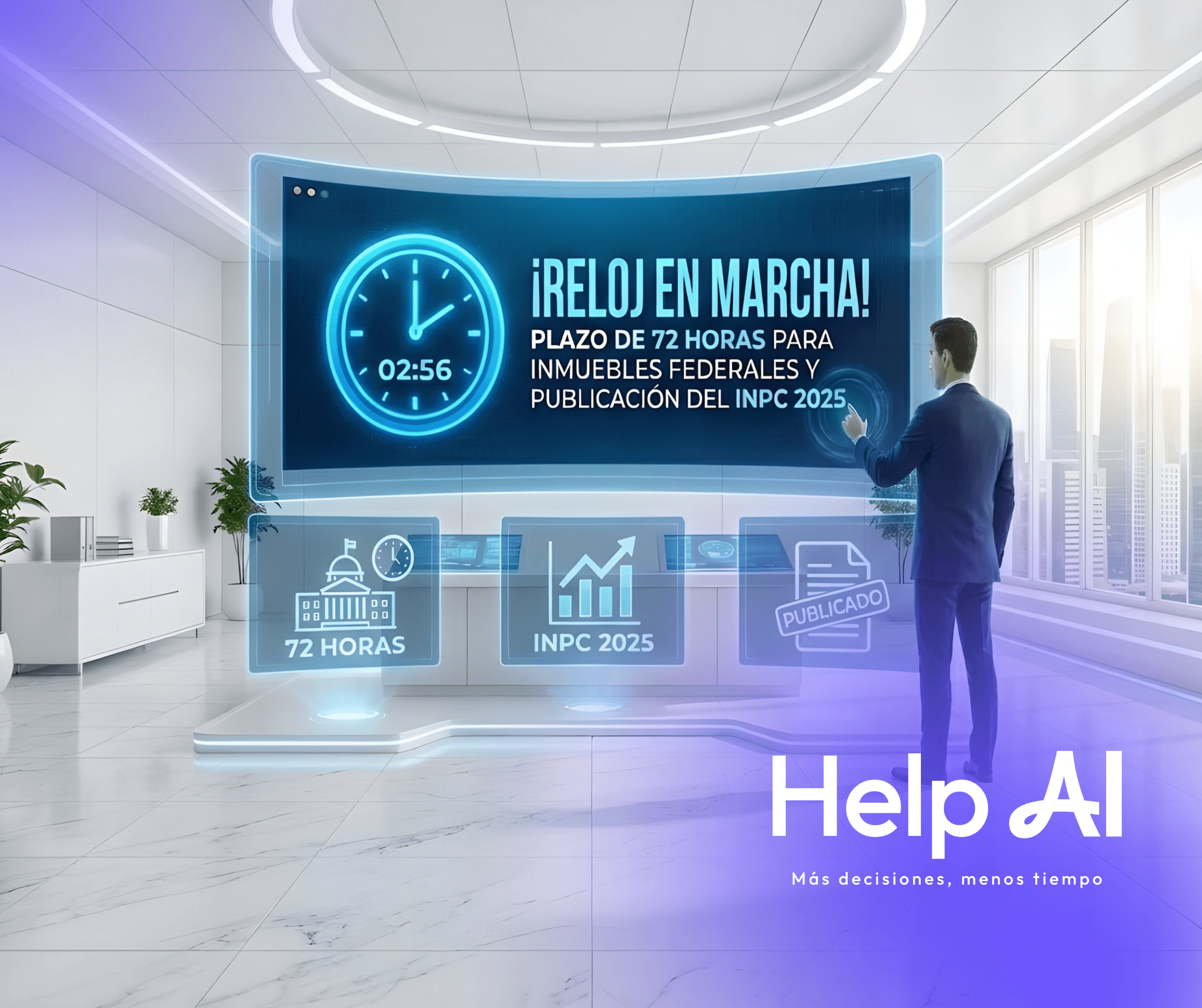 Plazo 72 horas inmuebles federales inpc 2025