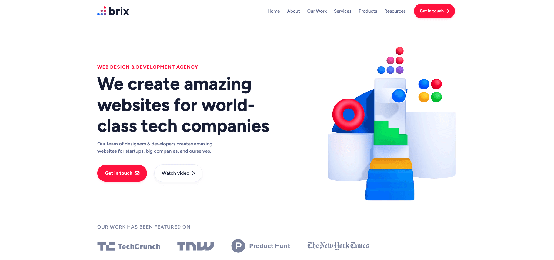BRIX Agency Webflow SaaS website design homepage