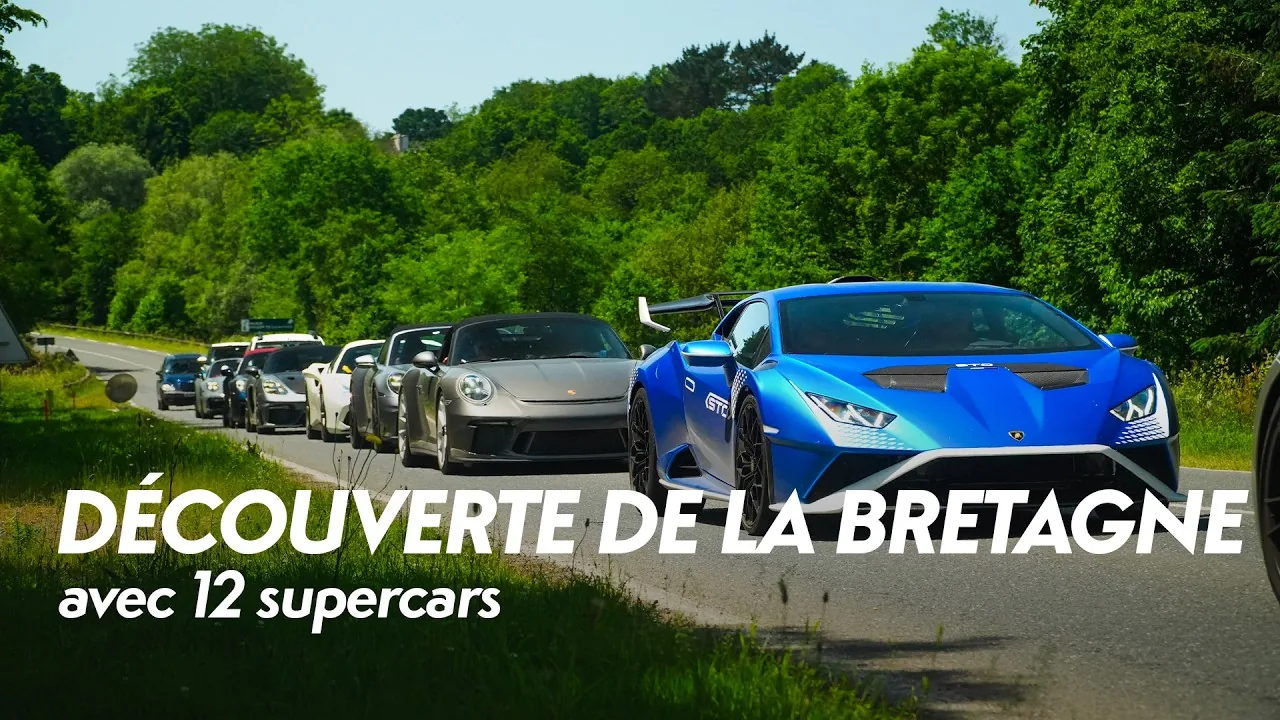 Couverture de la vidéo : découverte de la Bretagne avec 12 supercars
