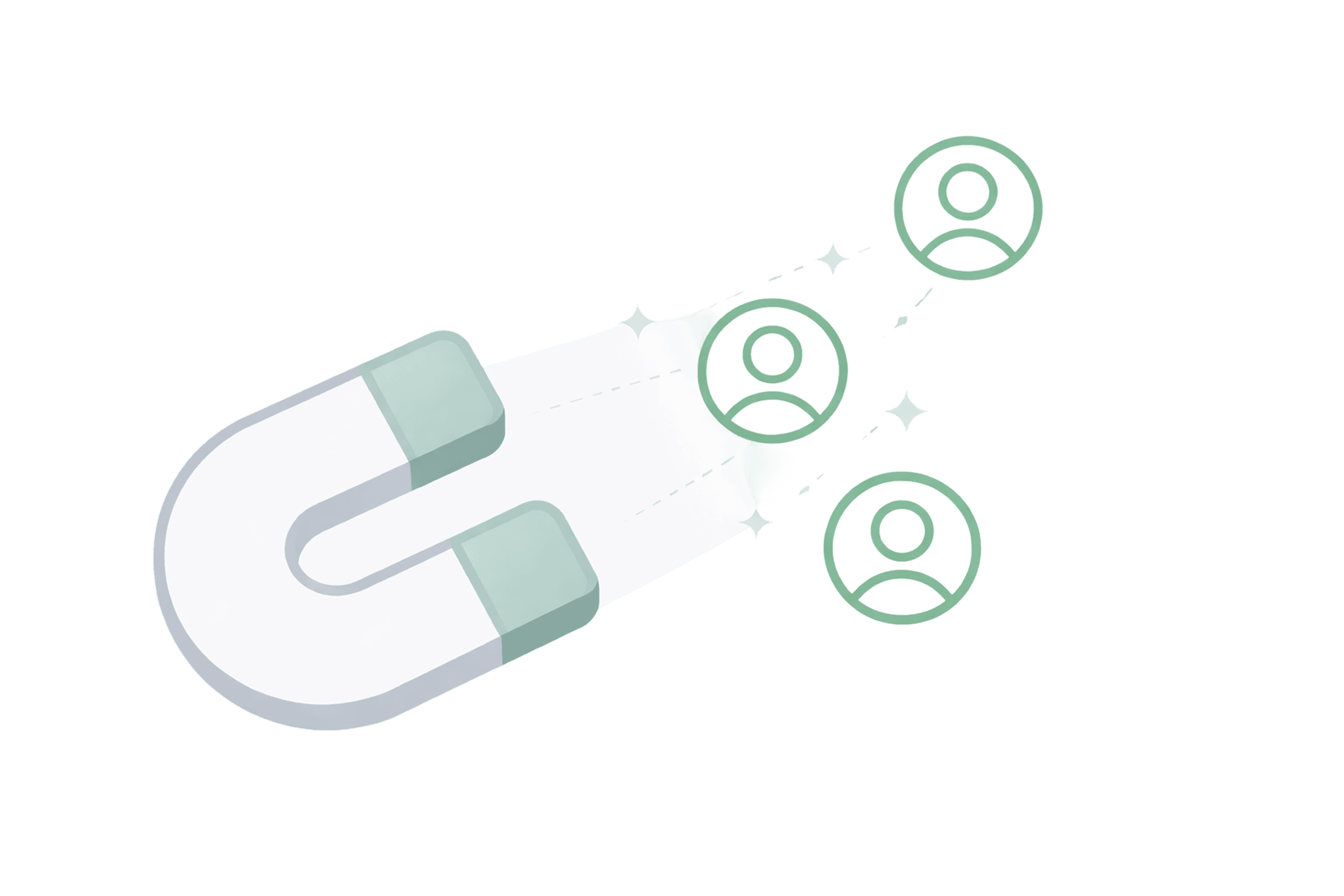 magnet and users illustration for user keep coming back to app