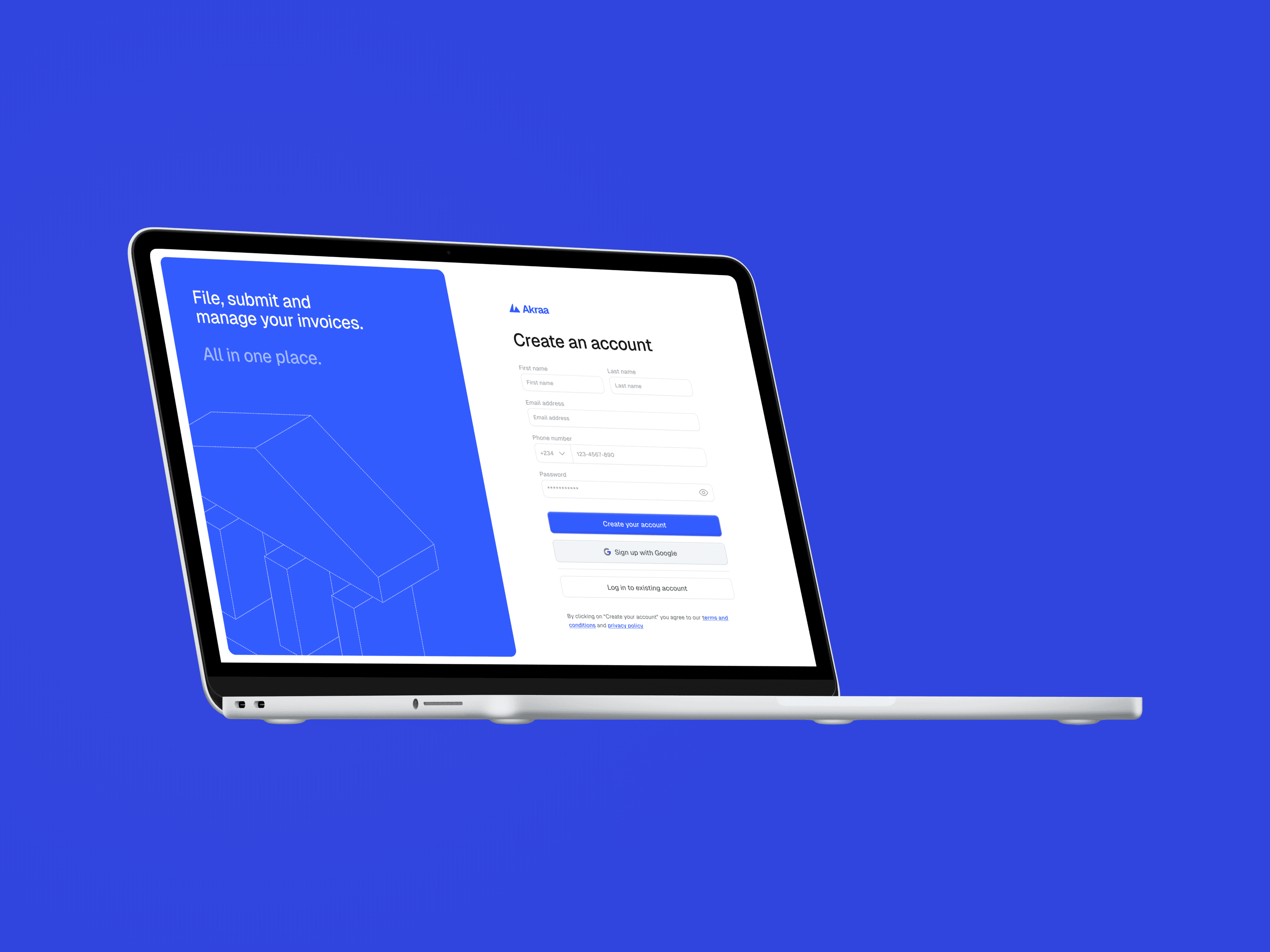 Minimalist coffee can design in hand – black and white packaging with bold typography