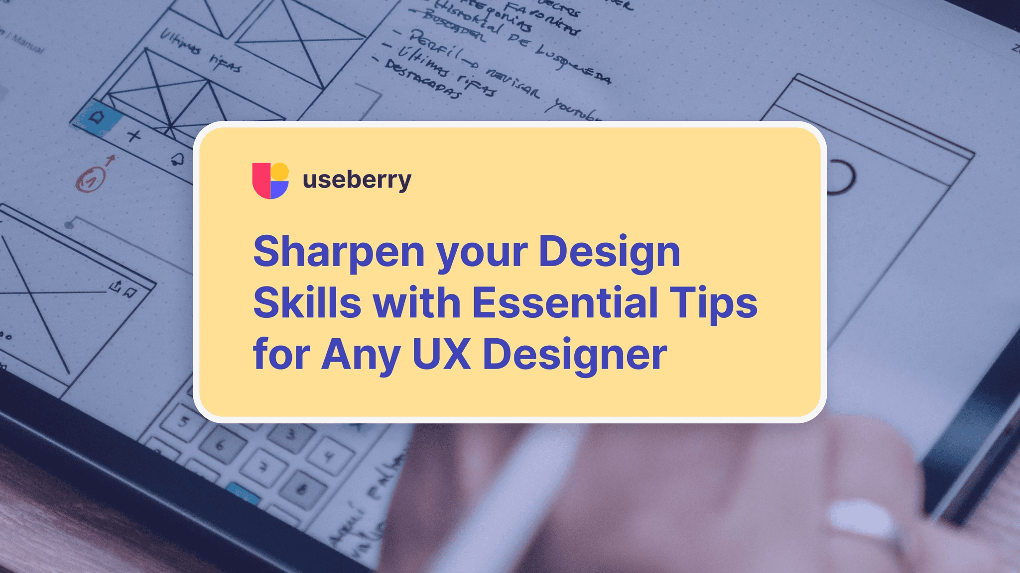 Cover image shows the main points of the article which is giving tips for UX Designers with UX hacks, knowledge gathered over the years of UX design experience