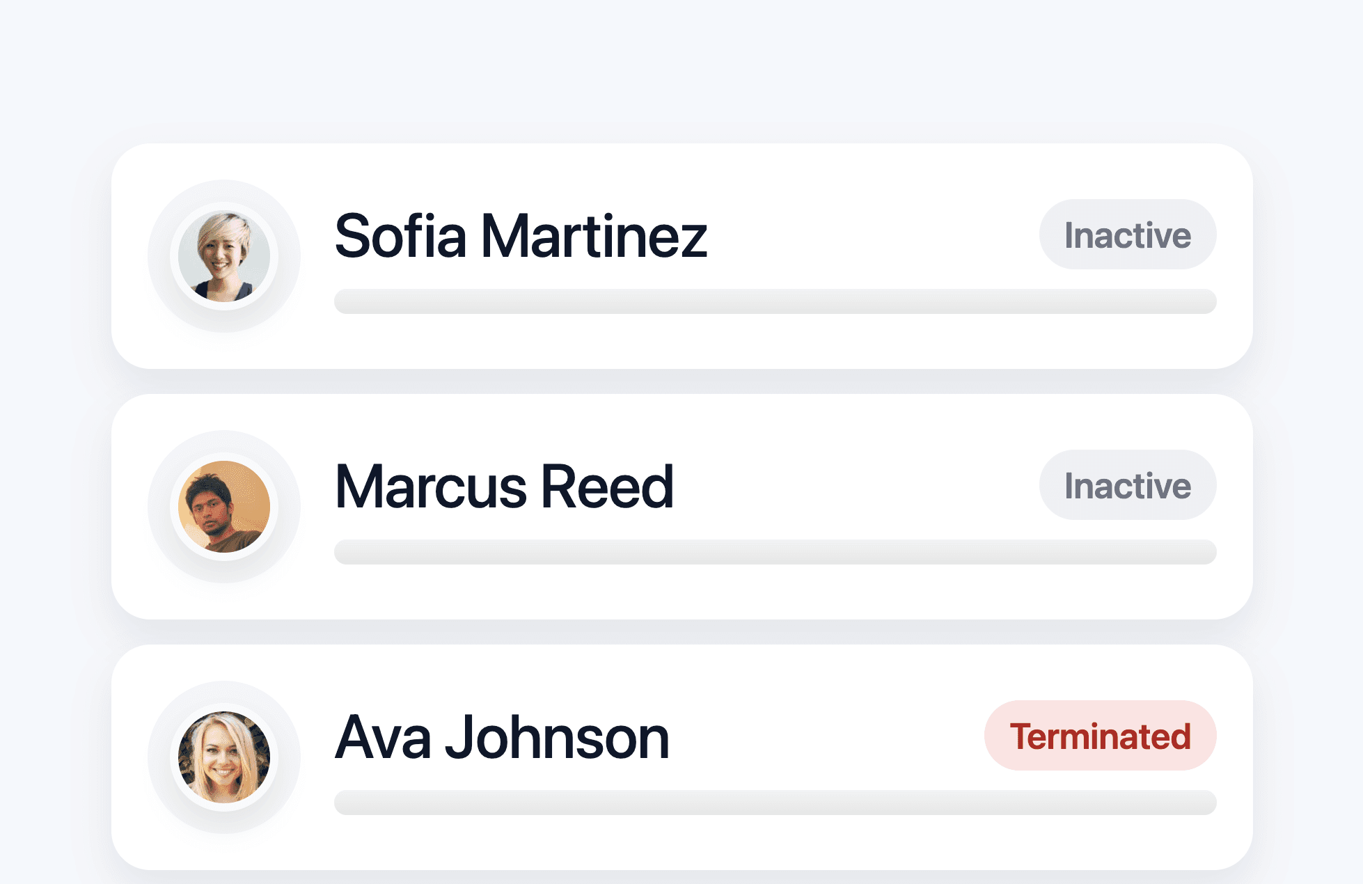 Integration performance stats for Nuvio, Klyra, and Veltix with percentage changes.
