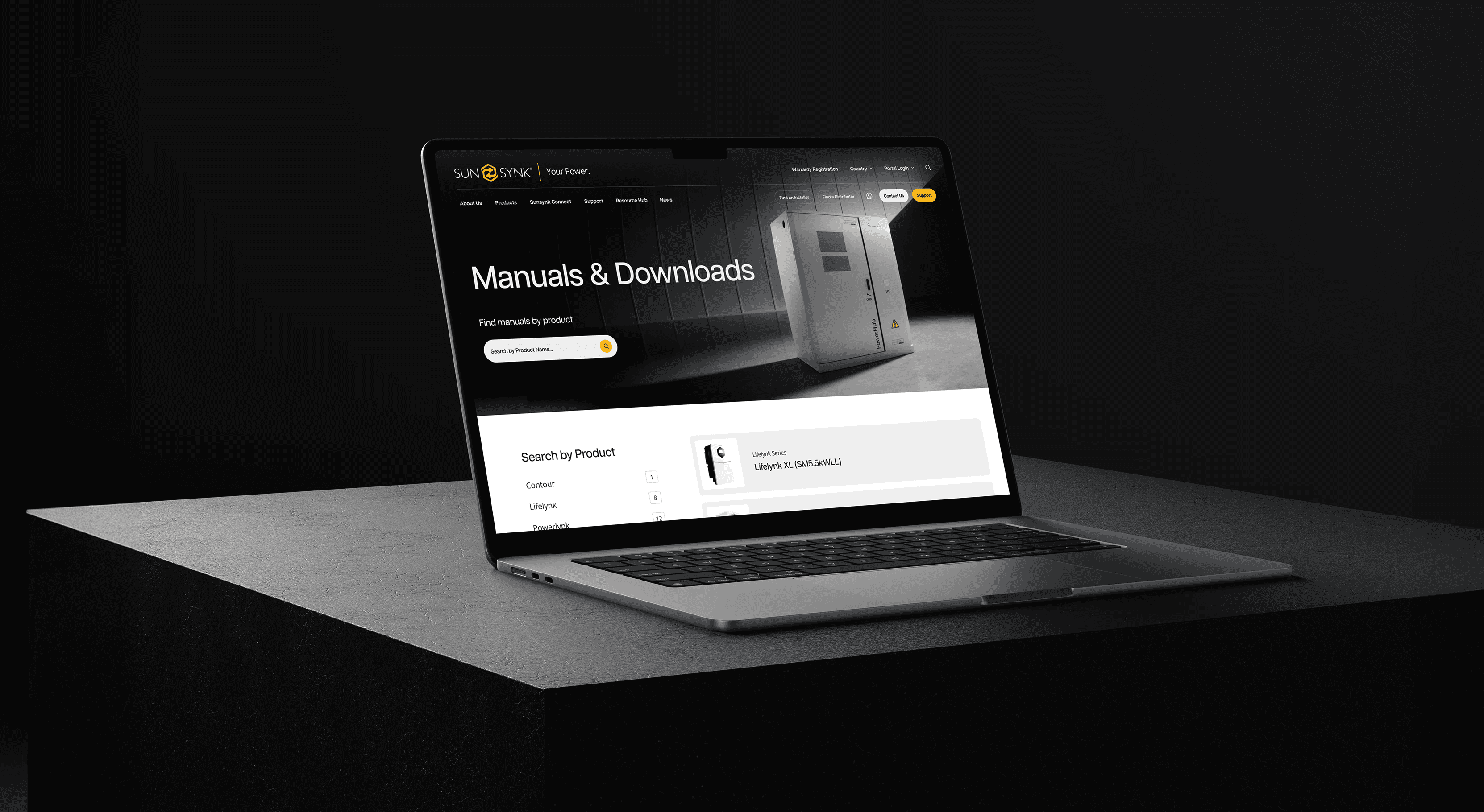 Creative artist's work desk with paintings on the wall