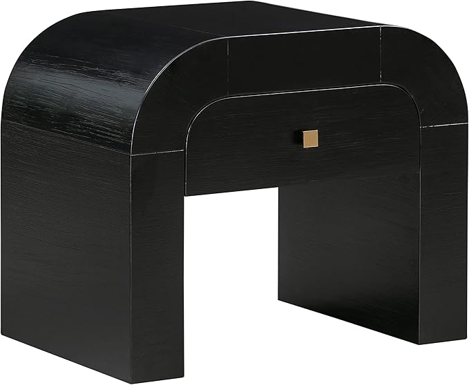 Black round nightstand – A stylish and functional furniture piece, perfect for any modern home.