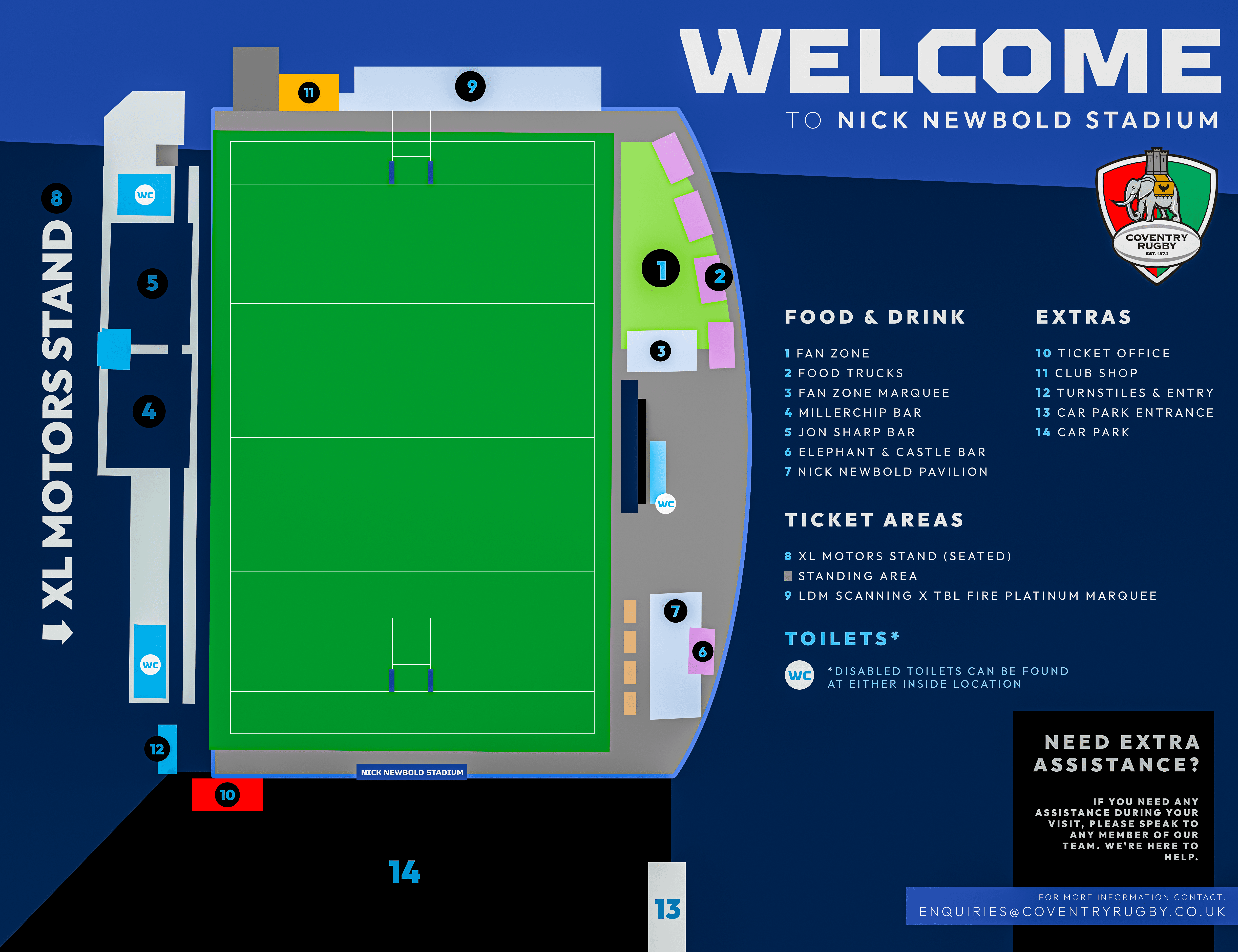 Nick Newbold Stadium Map