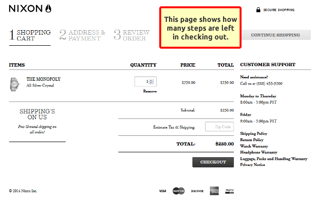 Best Checkout Pages Nixon