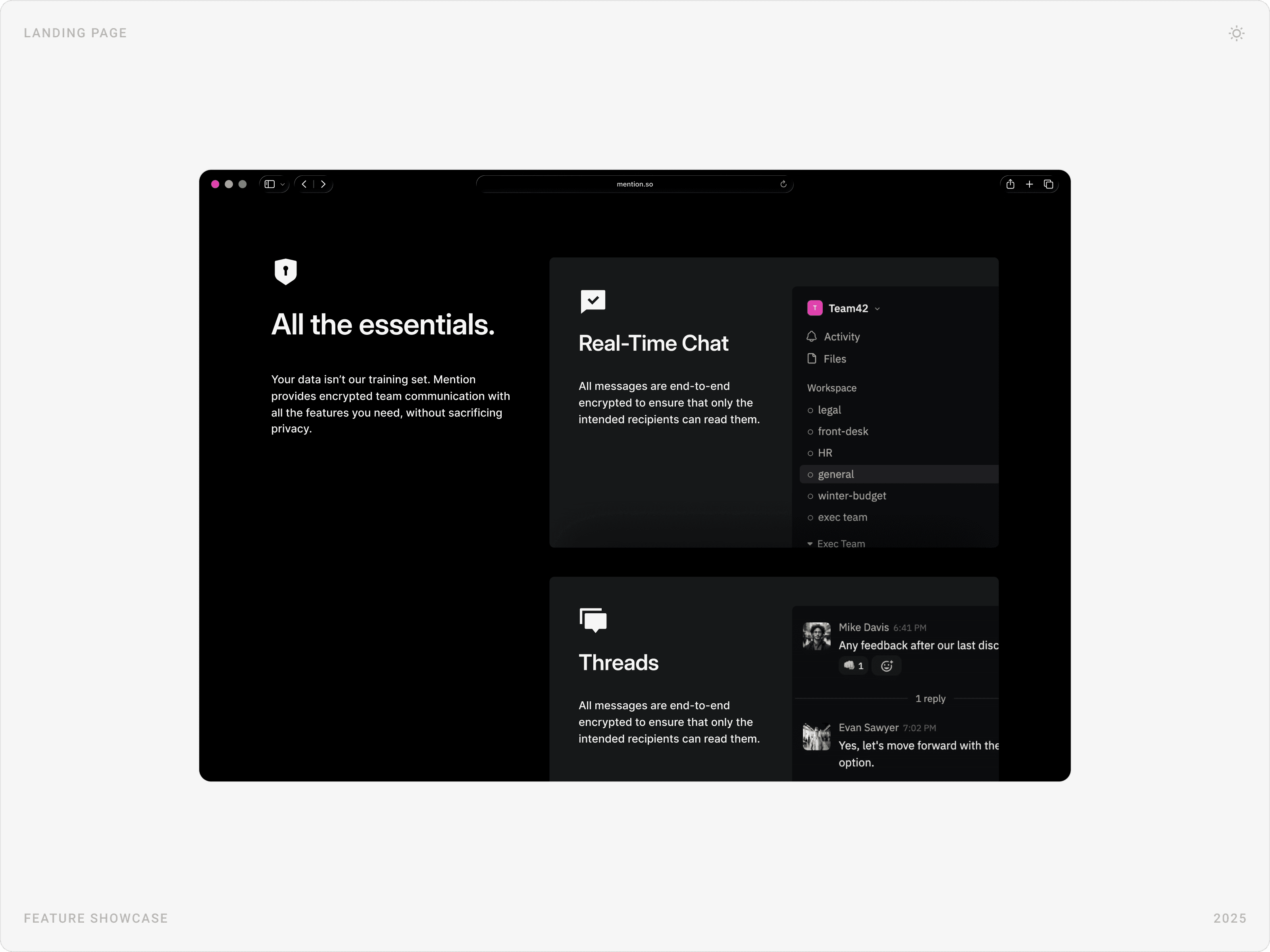 Corporate Real-Time Communication Showcase Design