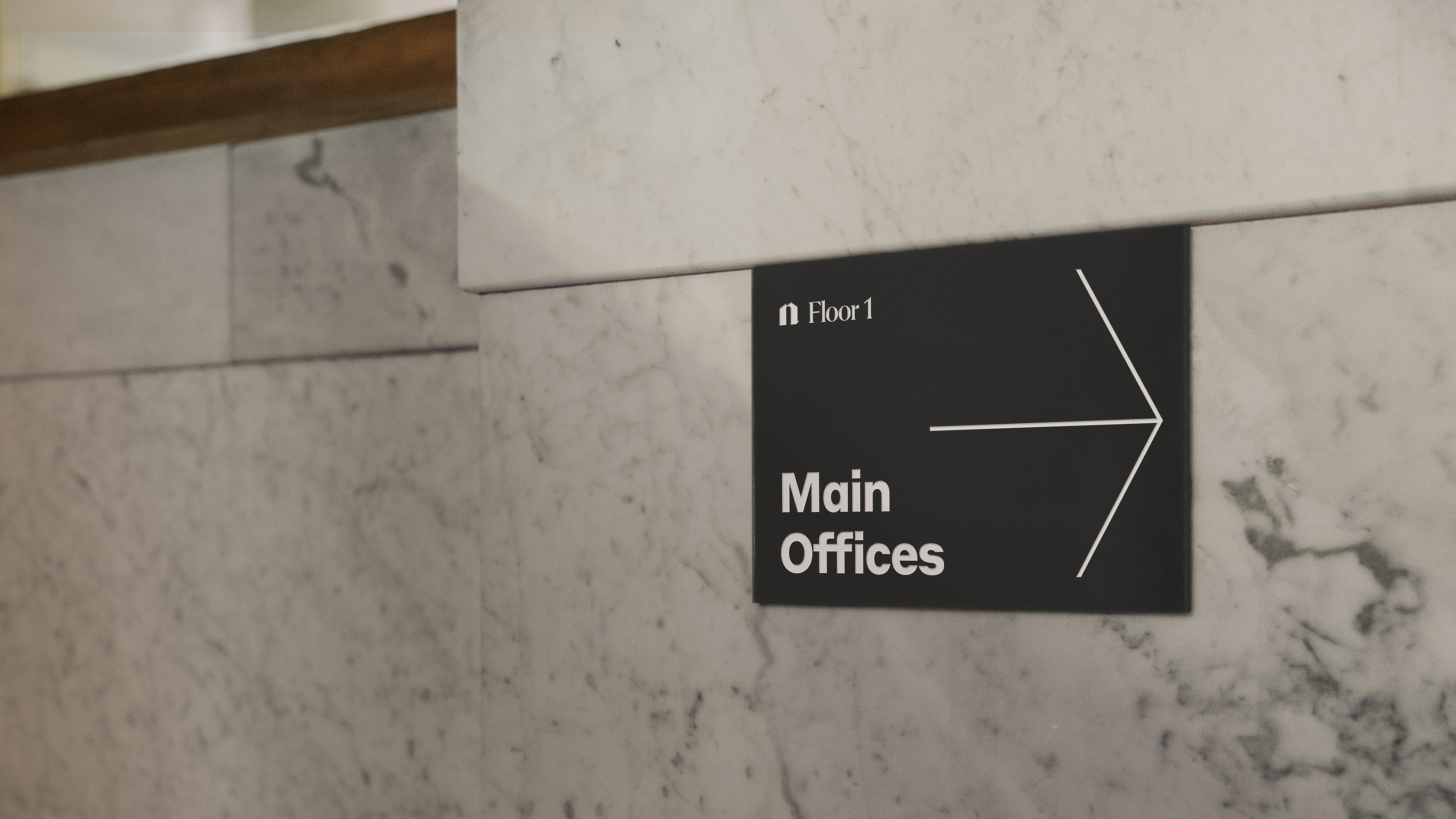 Newberry signage directing towards the main office