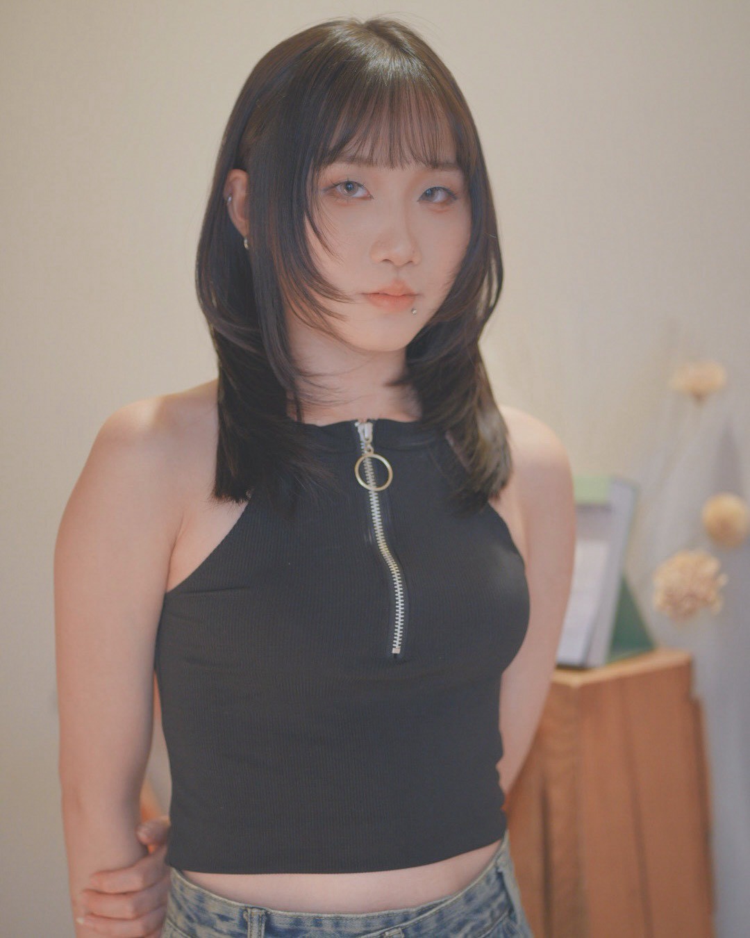 自然感日系中長髮剪裁