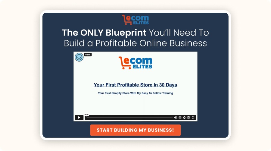 Ecom Elites homepage