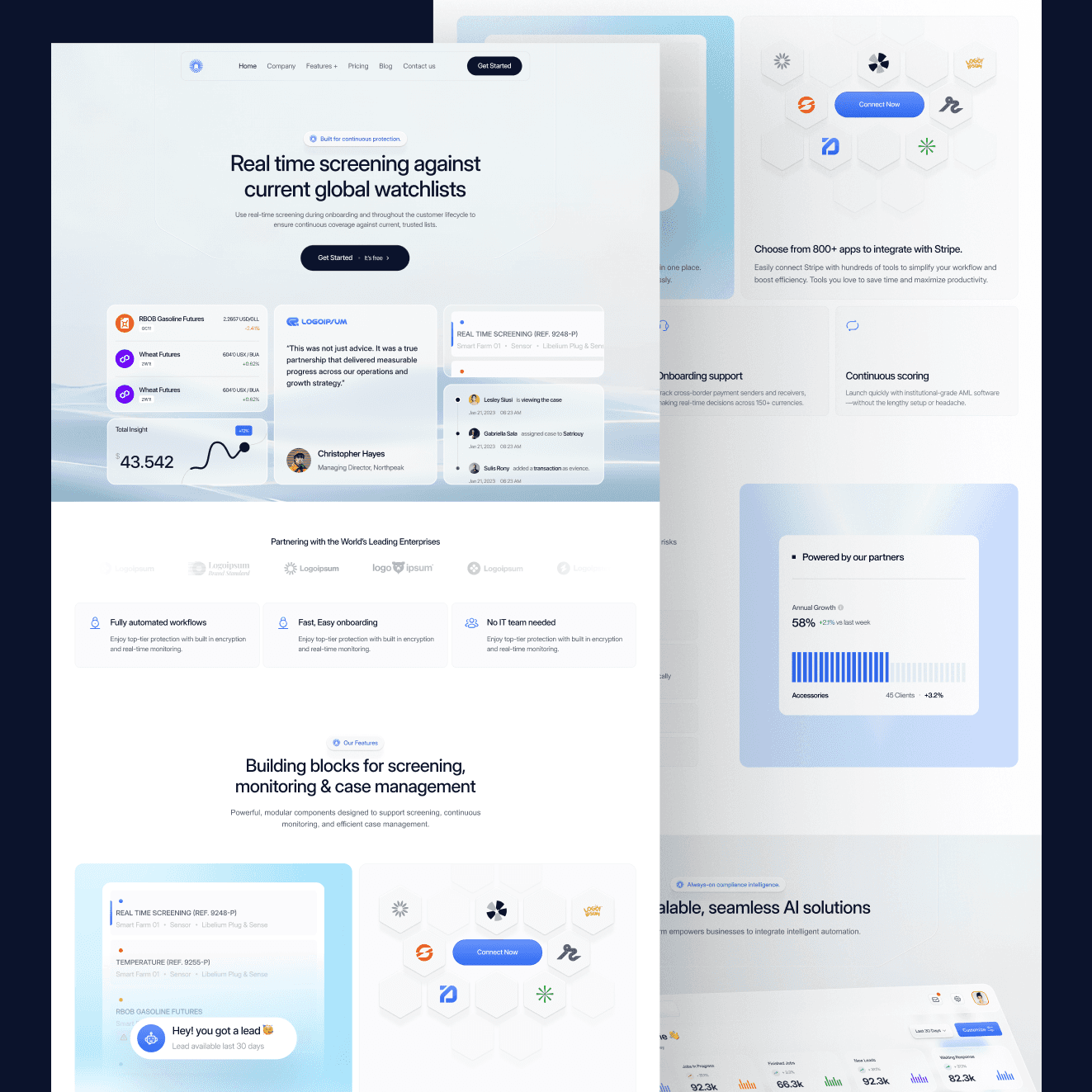 webflow saas startup template