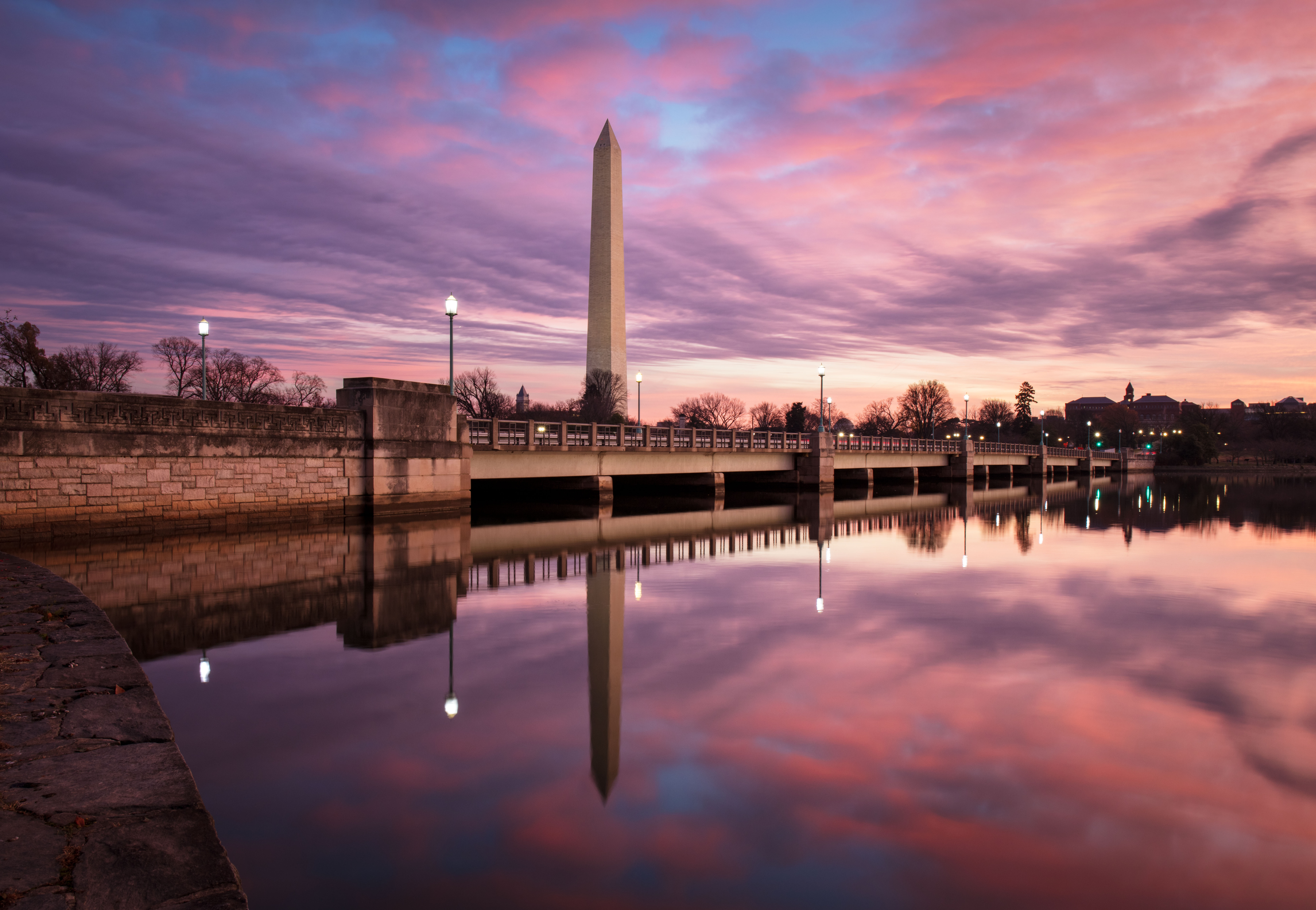 The Washington Monument over the Potomac River