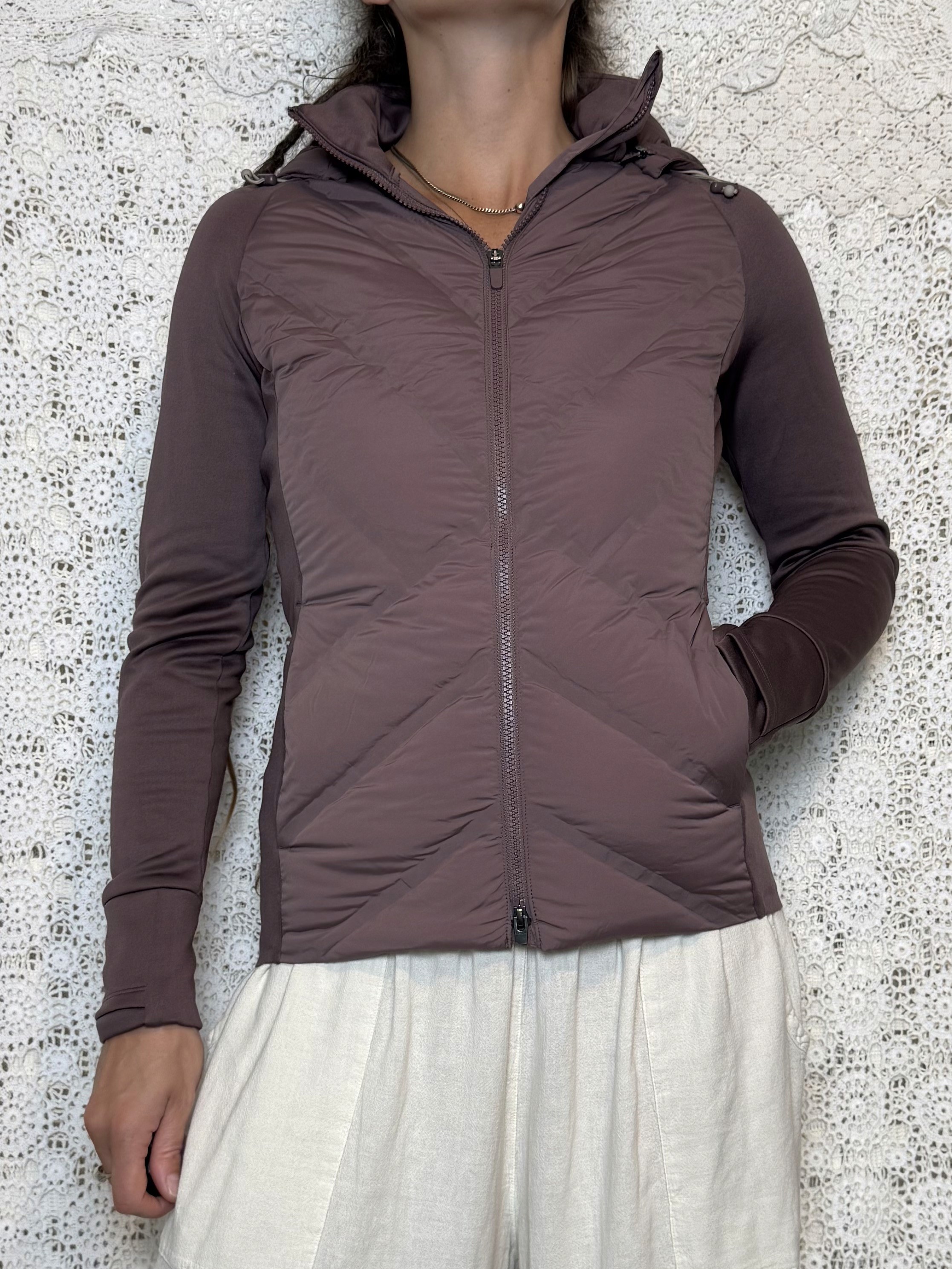 athleta inlet goose down full zip jacket