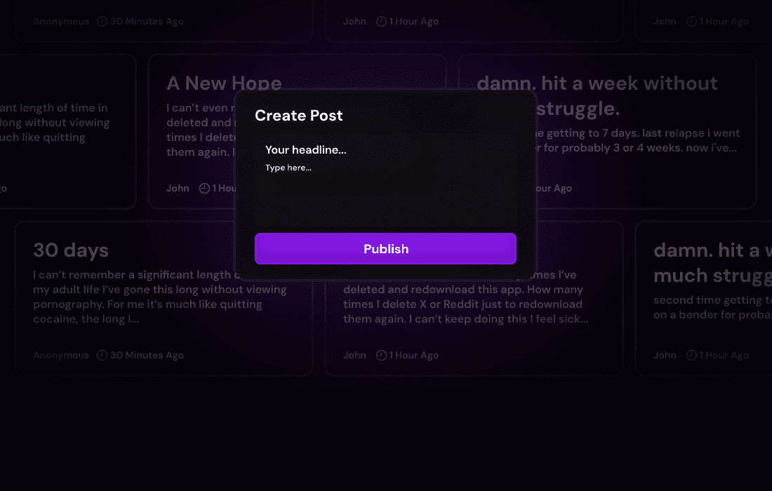 quittr support group interface