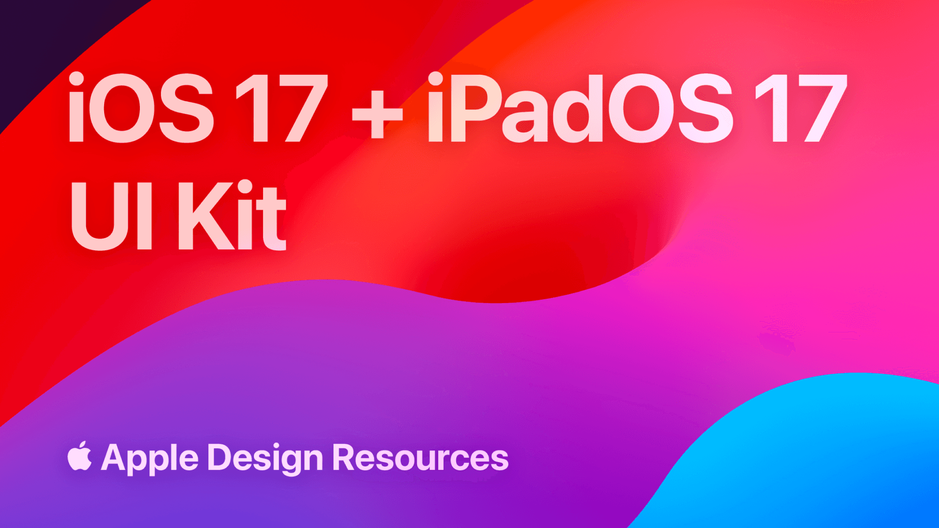 Cover image for the iOS 17 and iPadOS 17 Figma UI kit