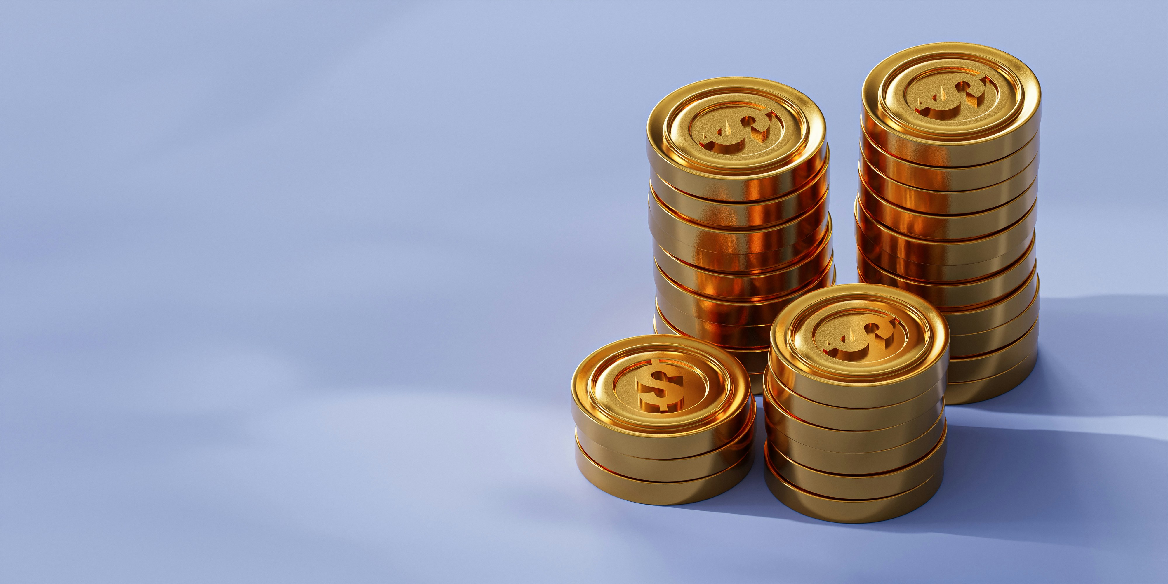 A stack of coins being saved up.