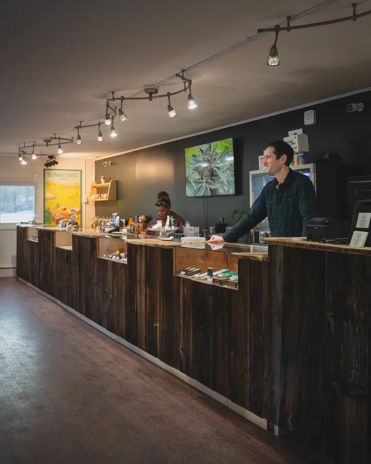 Interior of Sunkissed Farm Dispensary in Woodstock, Vermont