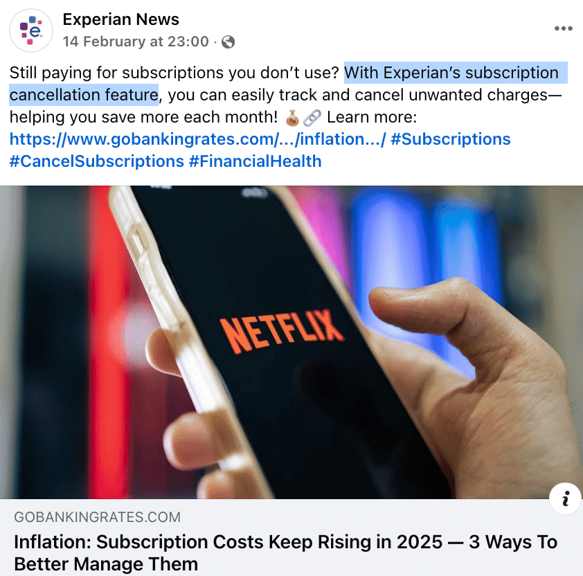 Marketing Spotlight Experian social media content pillars