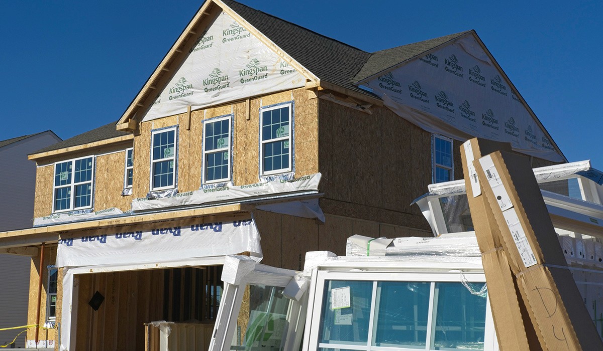 Exterior of home being renovated