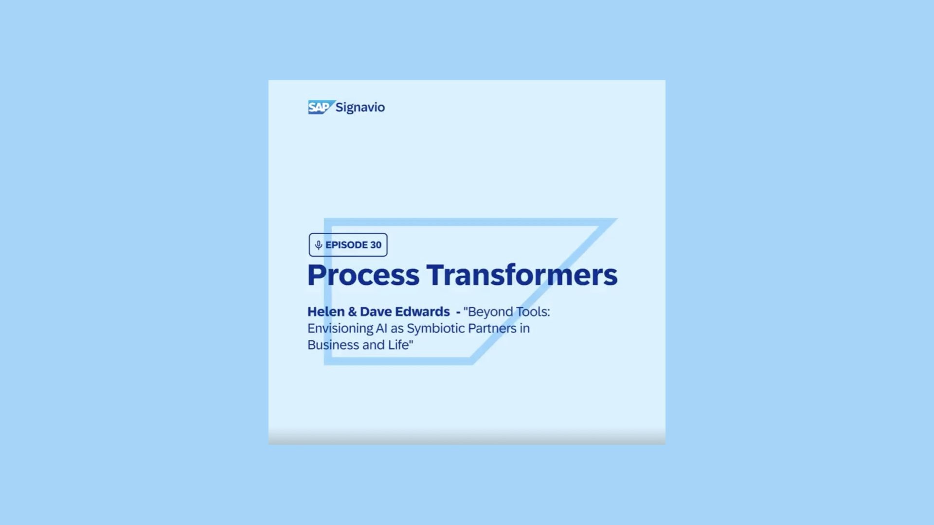 Promo image for the Process Transformers podcast episode with Helen and Dave Edwards