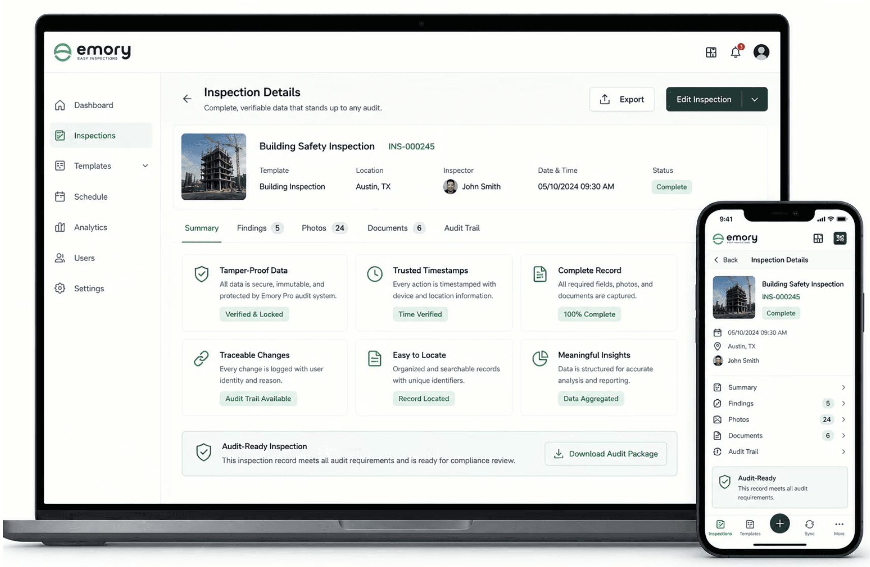 Building Inspection Data That Survives Audit