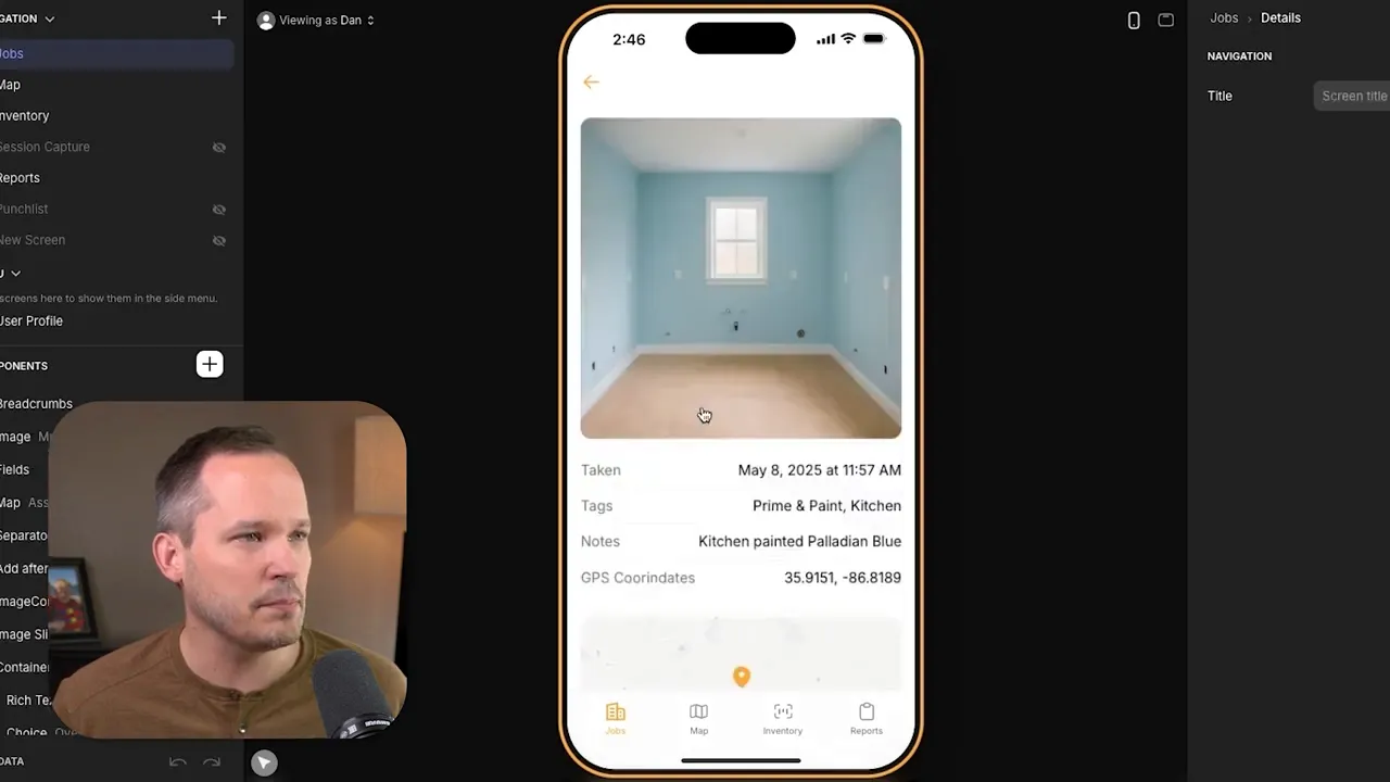 Photo documentation tool for construction built on no-code platform