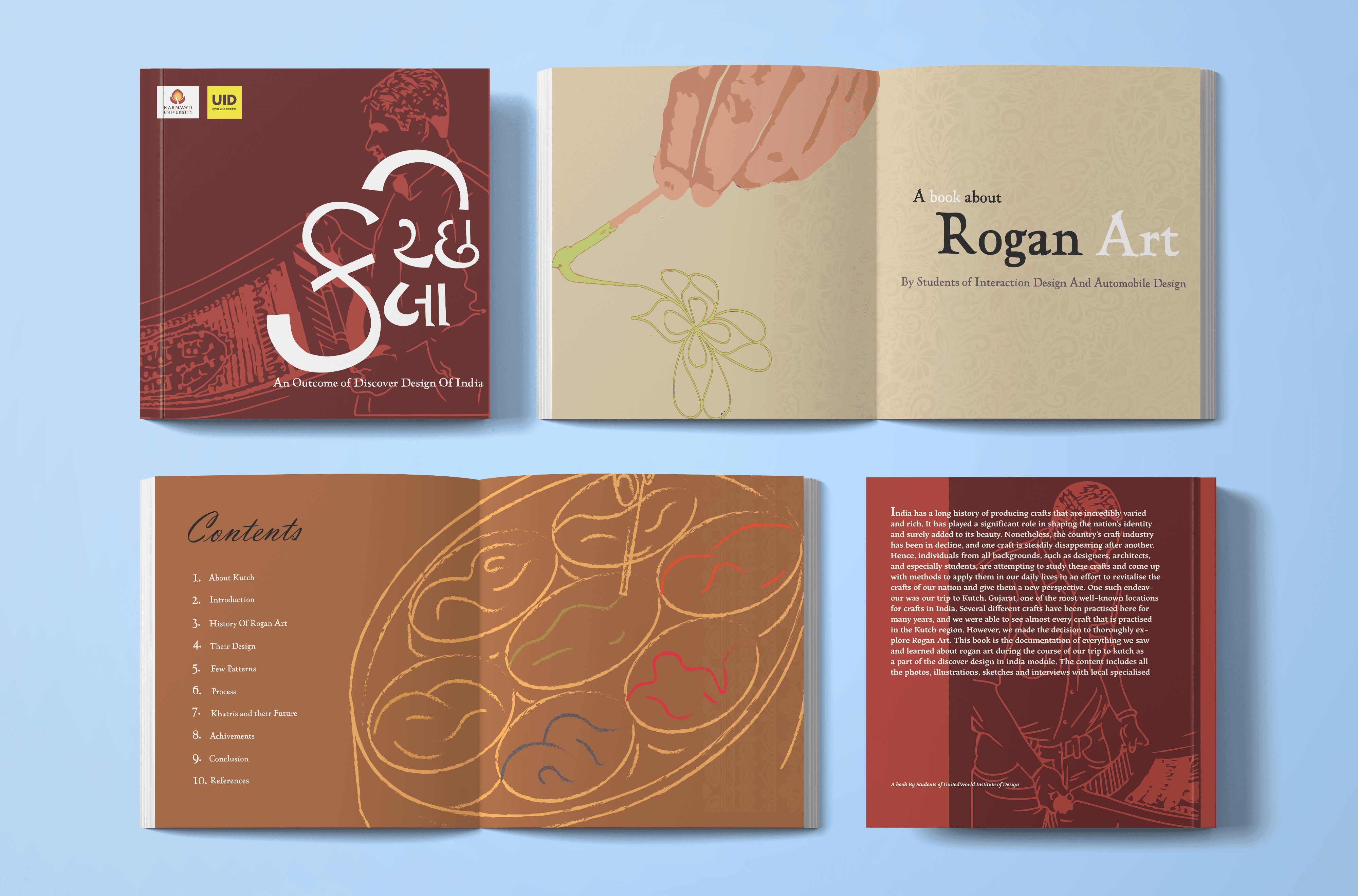 Book spreads — field research and artisan documentation