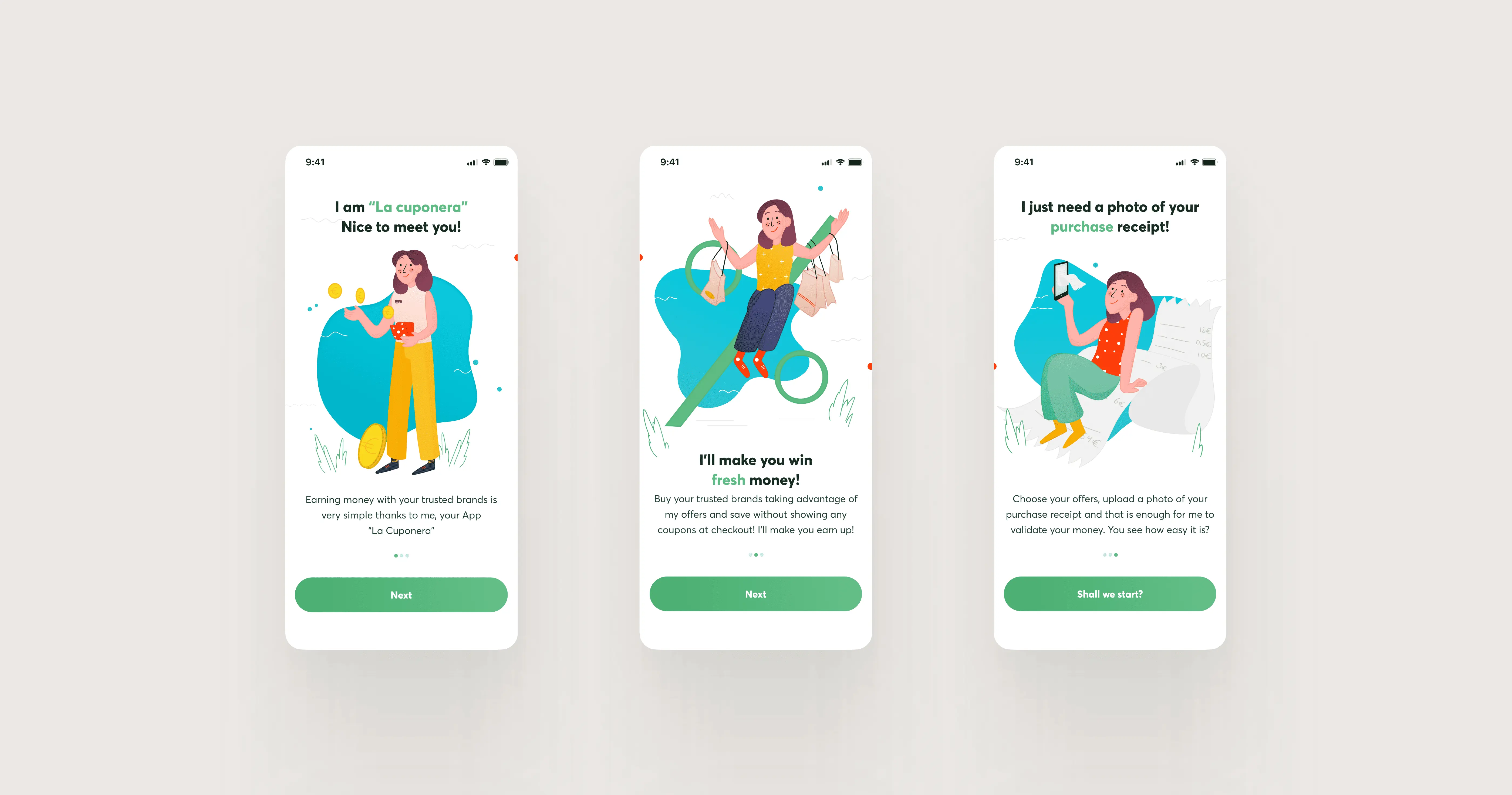 Onboarding, Mobile app design for Proctor&Gamble