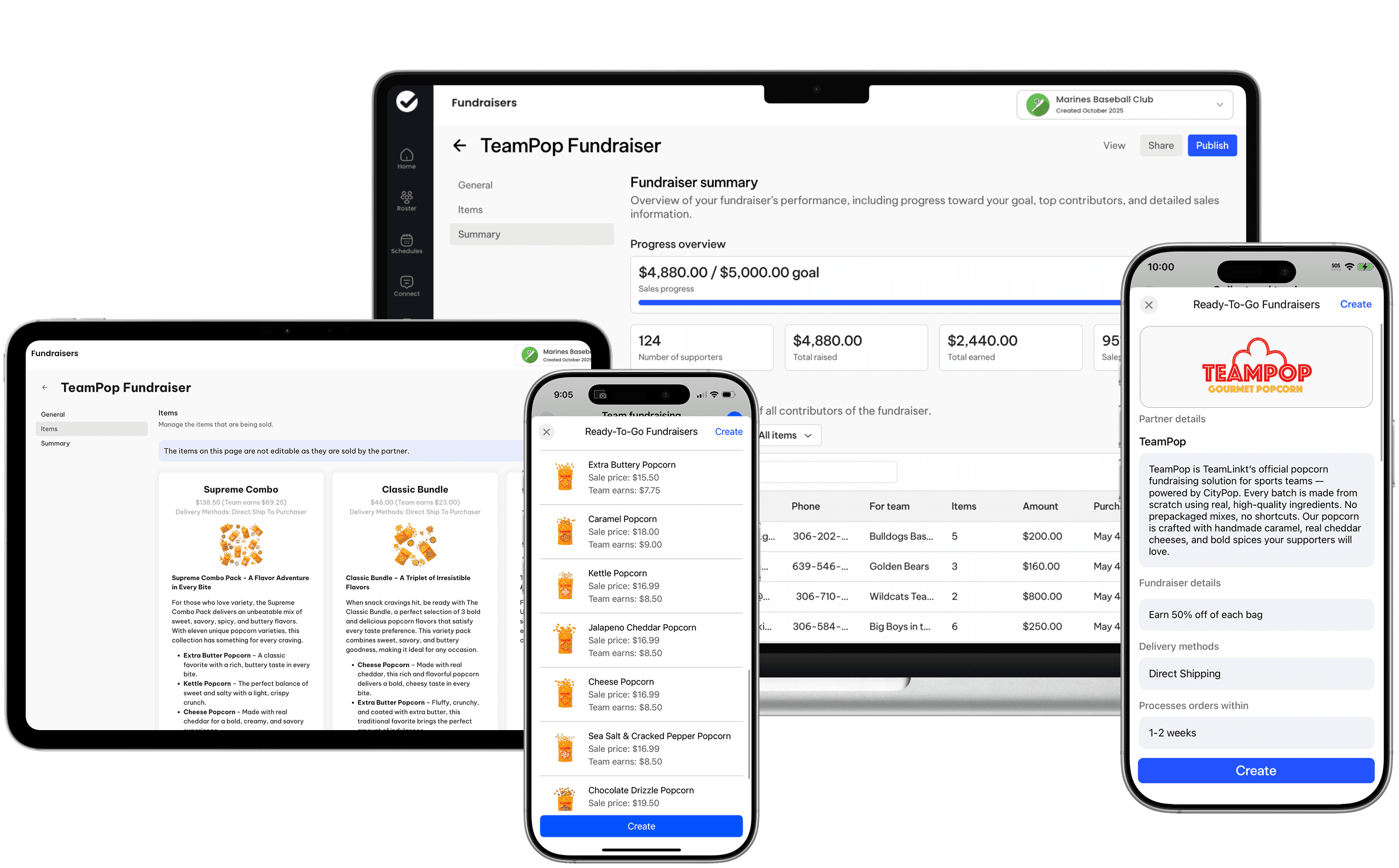 TeamLinkt's Fundraiser Software Screenshot - Multi-platform