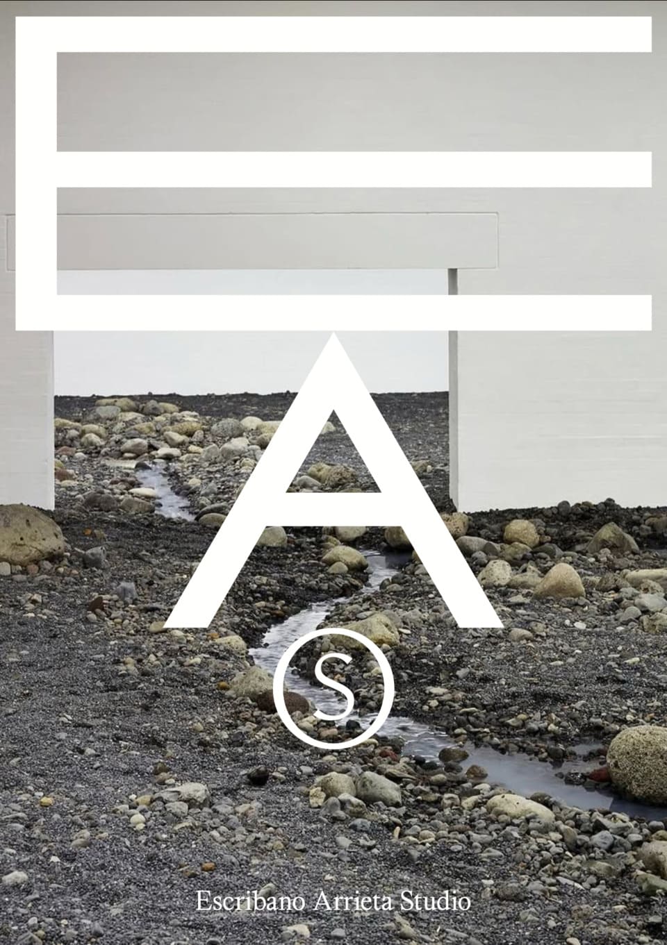 EAS logo showcase with a photo as a background.