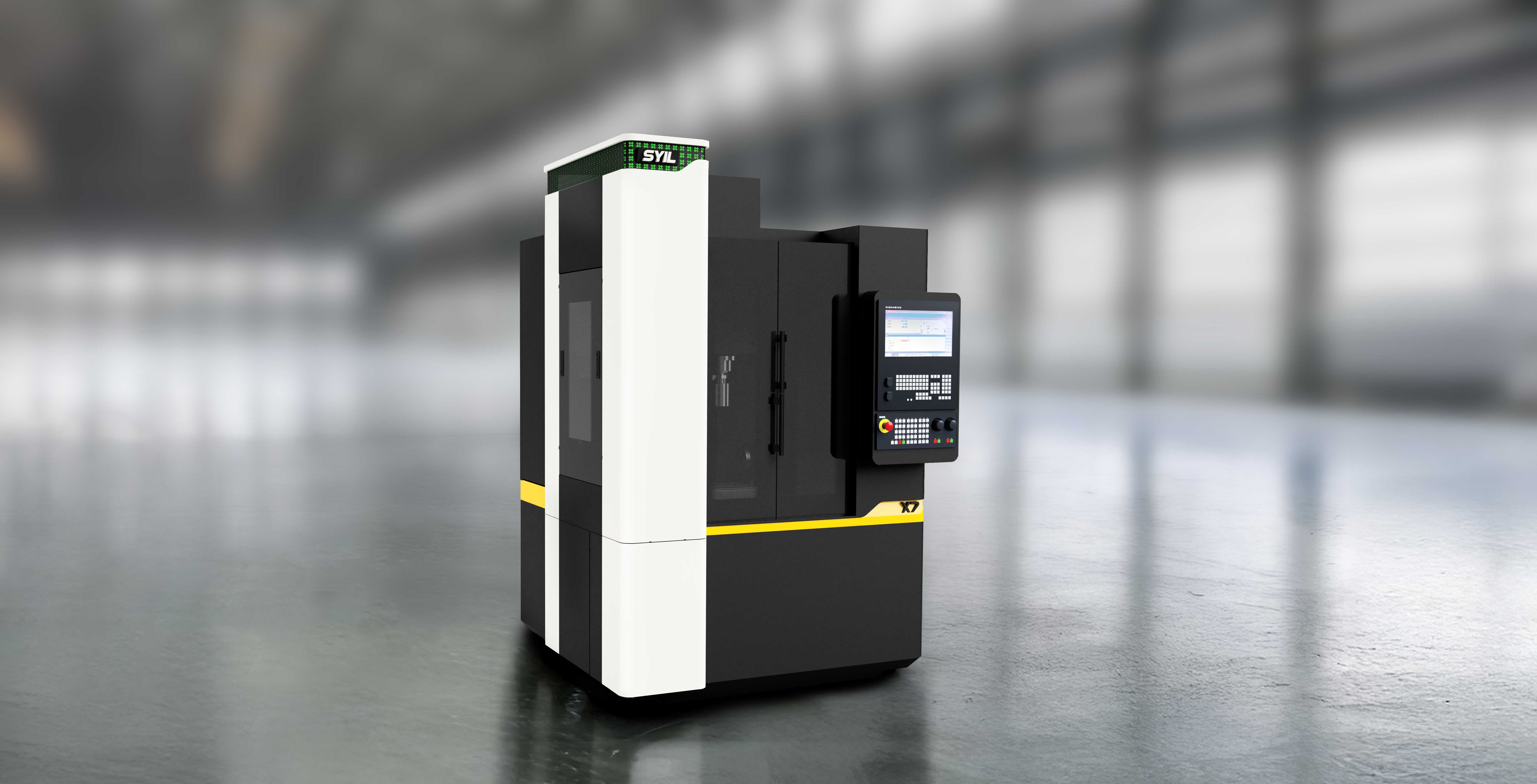 A flat device in a grey environment displaying a bar chart graphic on a small screen on the front.